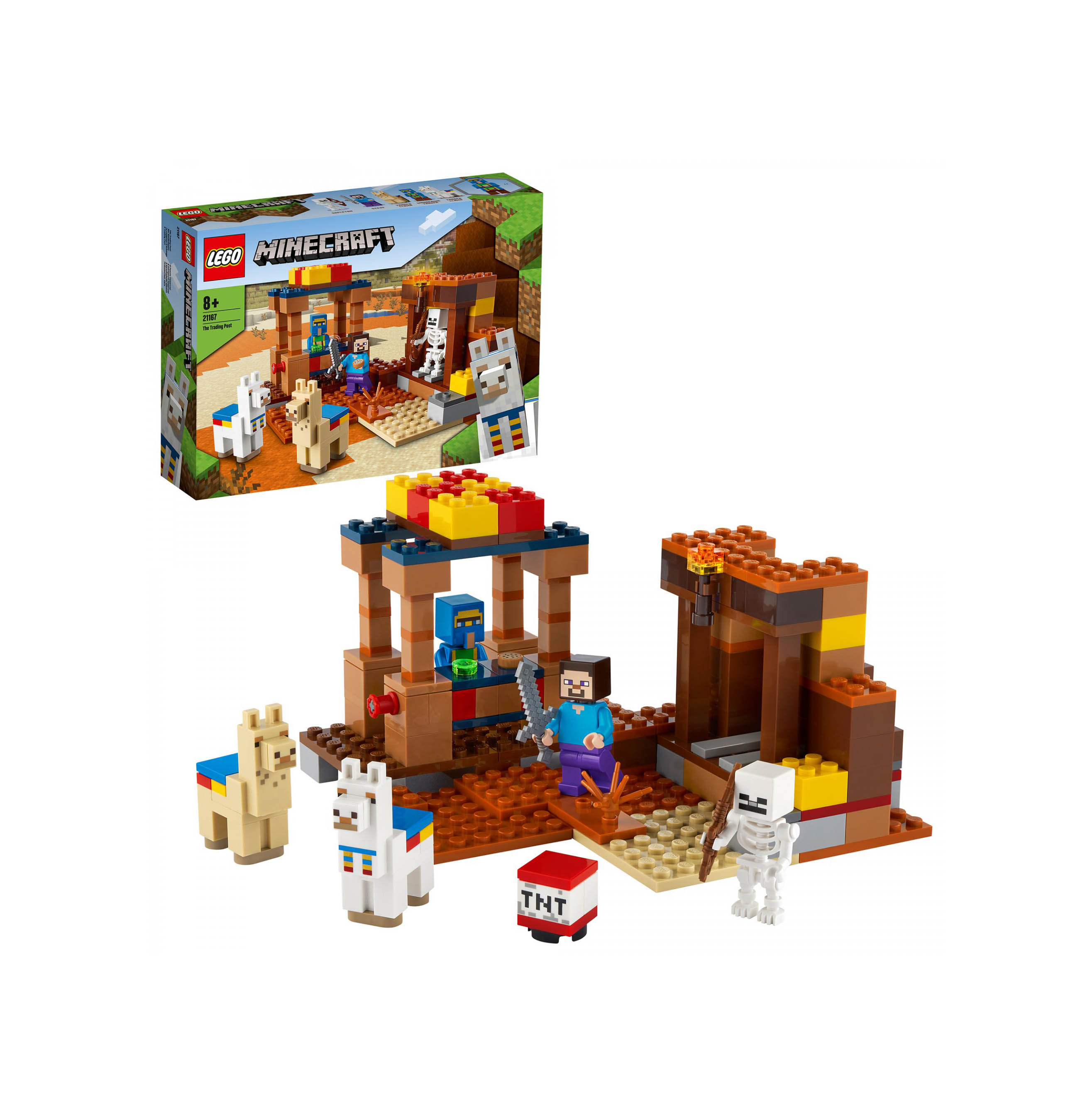 LEGO Minecraft Il Trading Post, Set da Costruzione con Figure di Steve, Scheletr 21167, , large