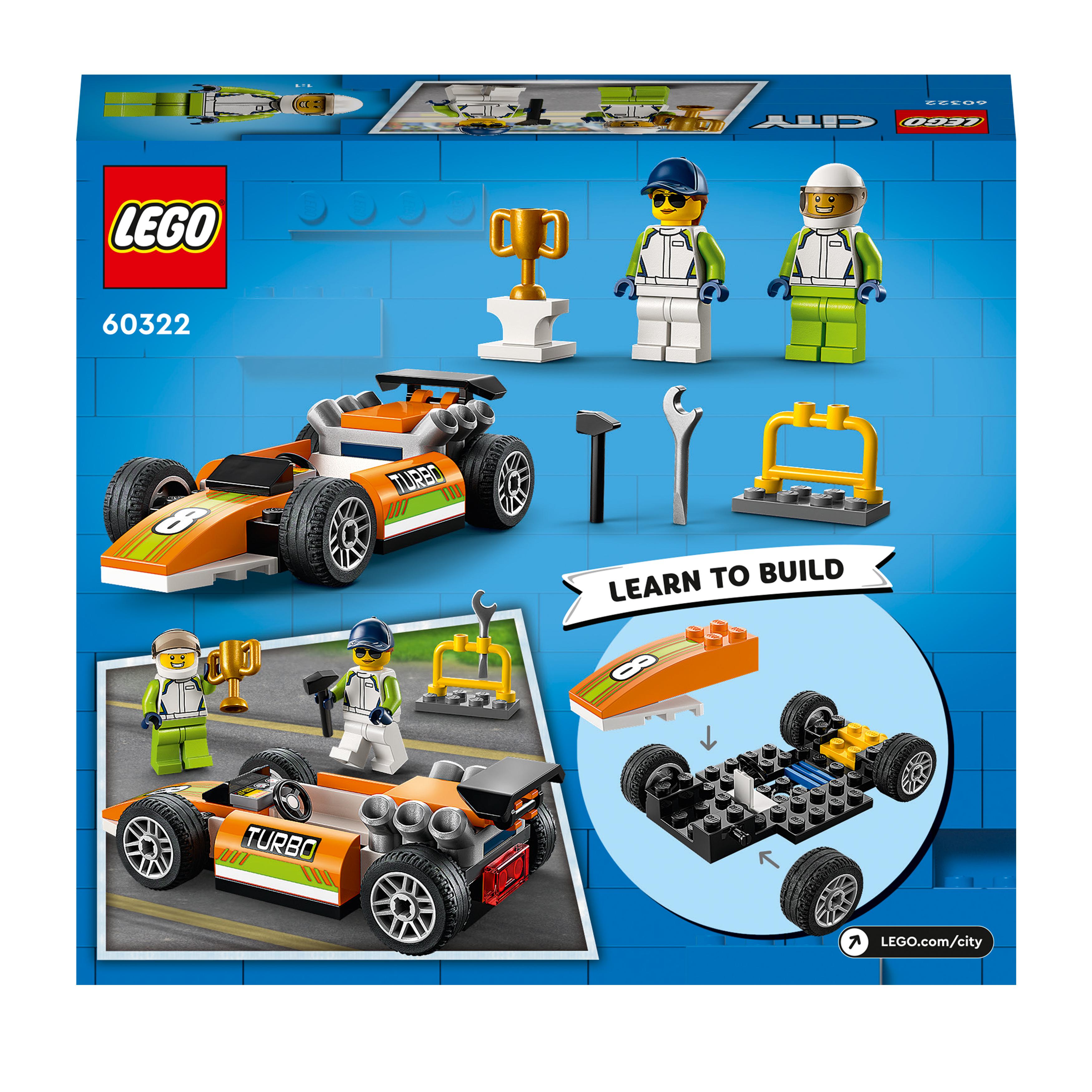 LEGO City Great Vehicles Auto da Corsa, Macchina Giocattolo Stile Formula 1 con 60322, , large