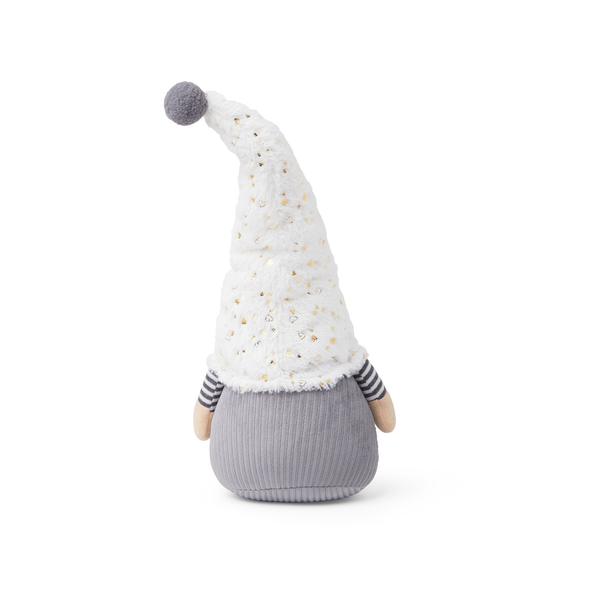 Maxi Gnomo Fermaporta Seduto - Cappello Bianco, , large
