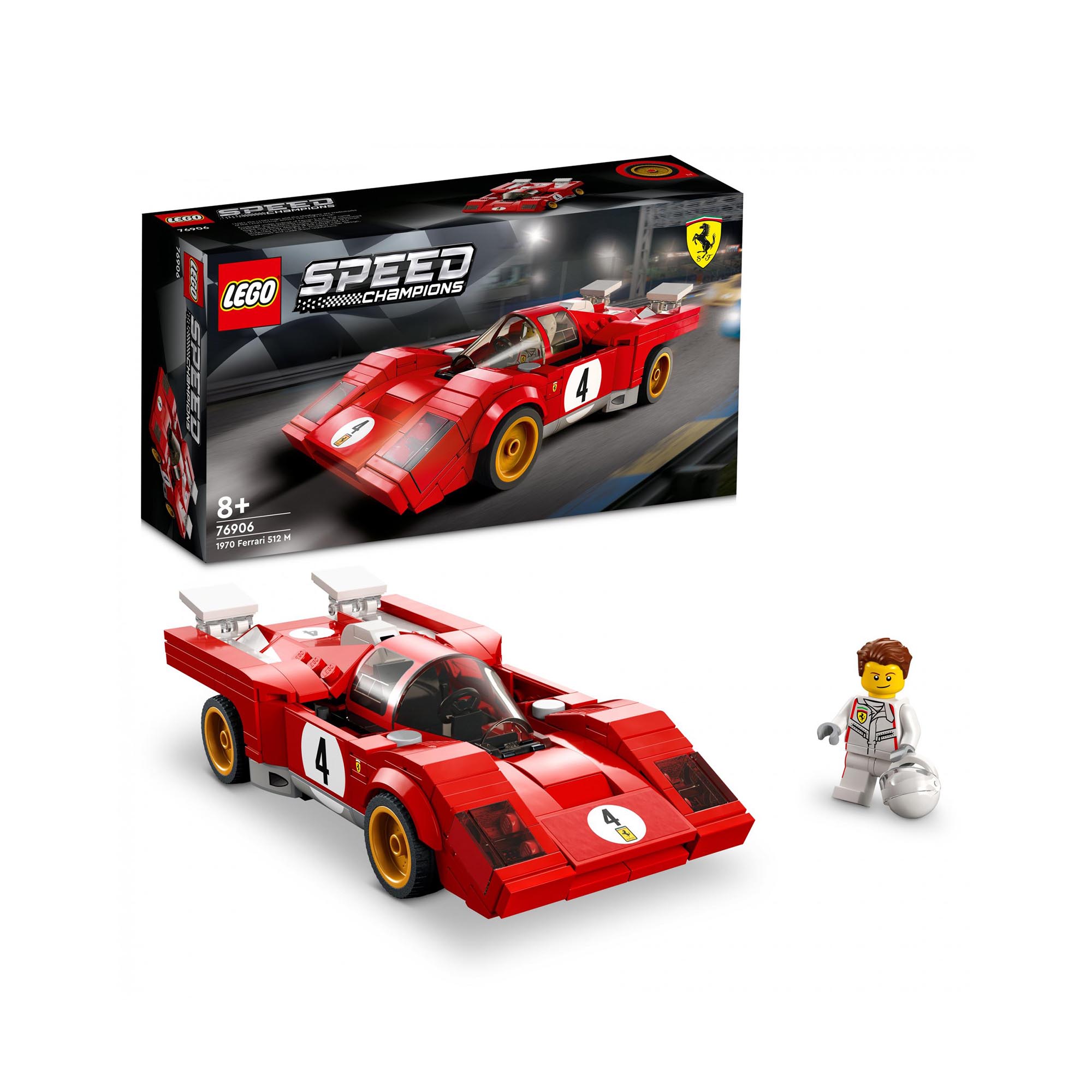 LEGO 76906 Speed Champions 1970 Ferrari 512 M, Macchina Giocattolo da Corsa, Sup 76906, , large