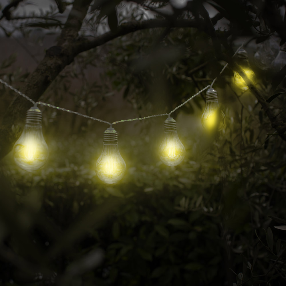 Filo 10 lampadine Led a luce calda Ø 6 cm, , large