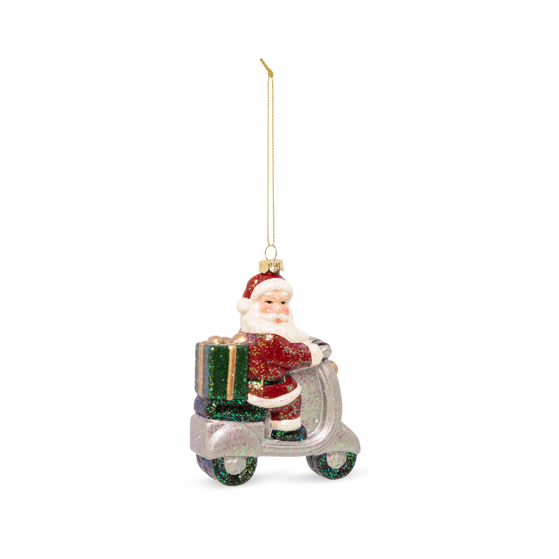 Decorazione Babbo Natale In Vespa Per Albero Di Natale, , large