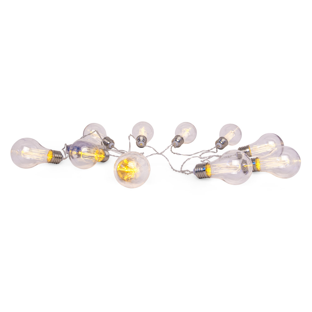 Filo 10 lampadine Led a luce calda Ø 6 cm, , large