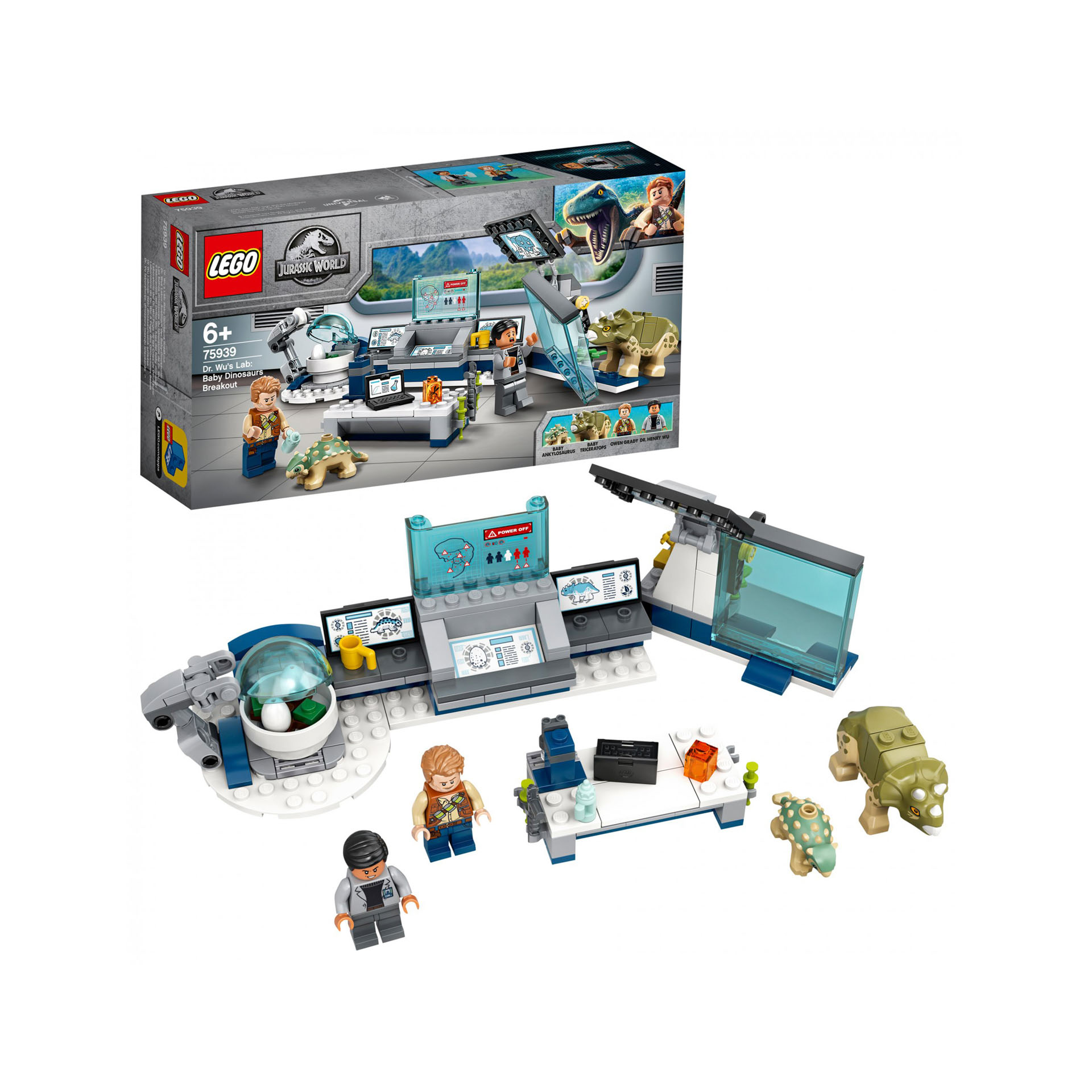 LEGO Il laboratorio del Dottor Wu: fuga dei baby dinosauri 75939, , large