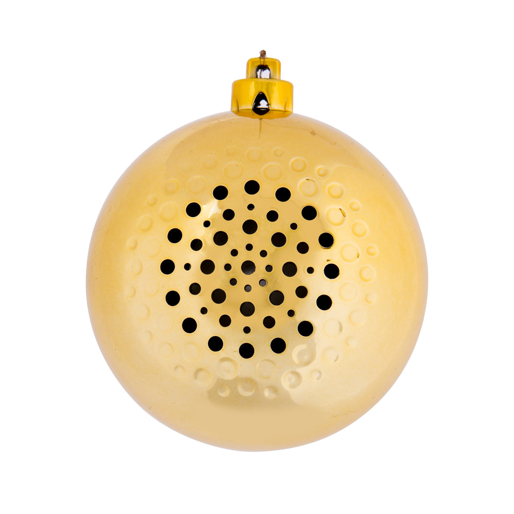 Palla Di Natale Con Altoparlante Bluetooth Oro, , large