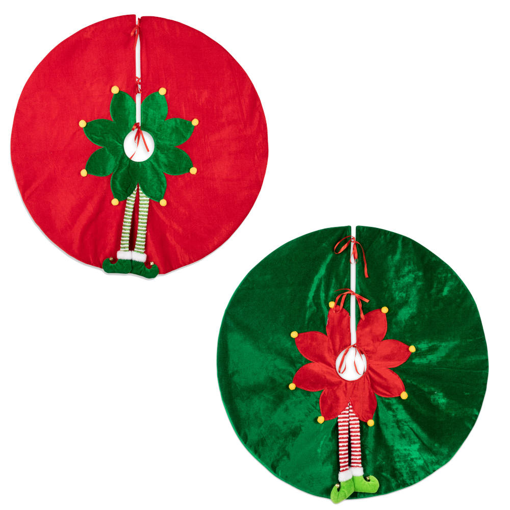 Tappeto Per Albero Di Natale Elfo - Rosso, , large