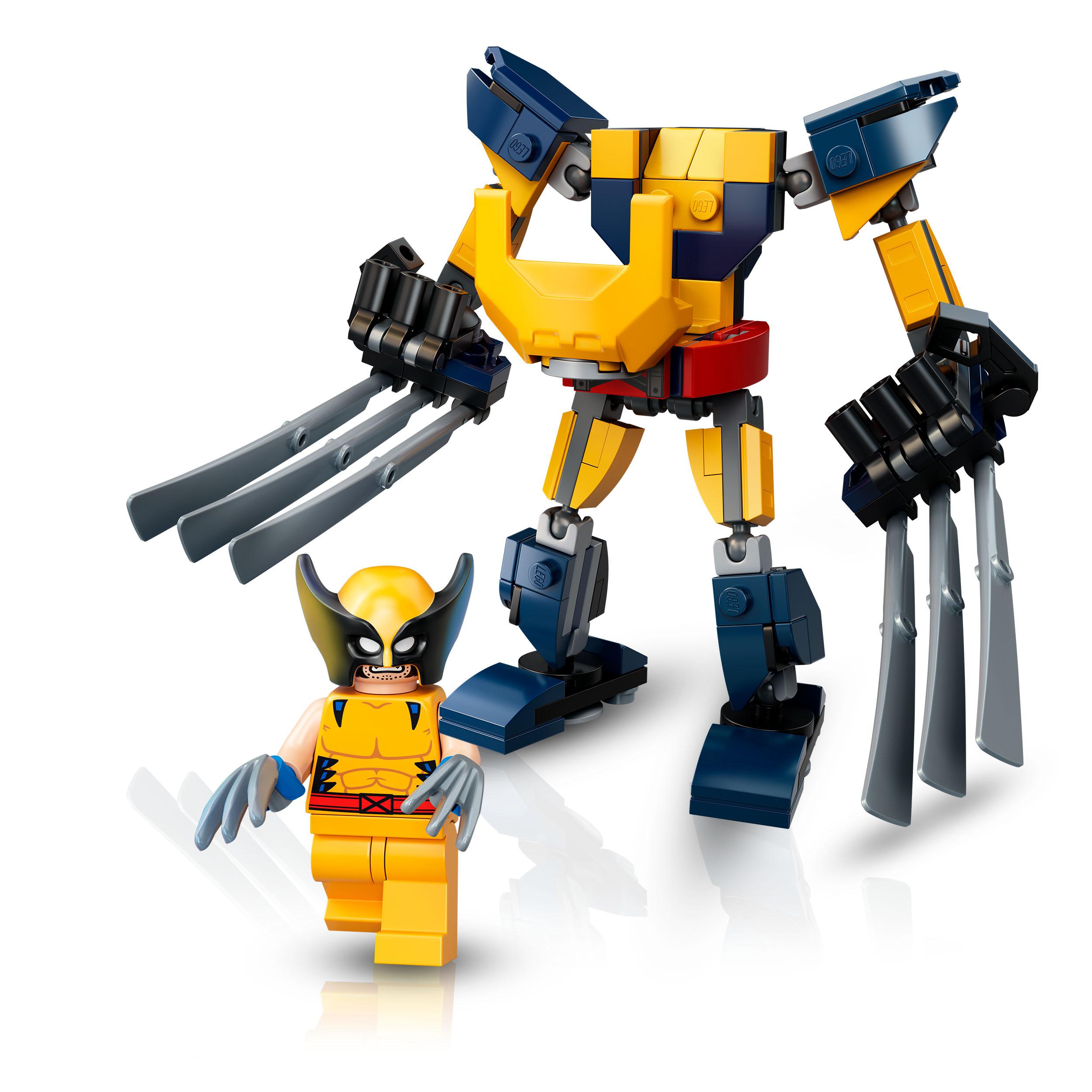 LEGO Marvel Armatura Mech Wolverine, Mattoncini Creativi con Action Figure, Gioc 76202, , large