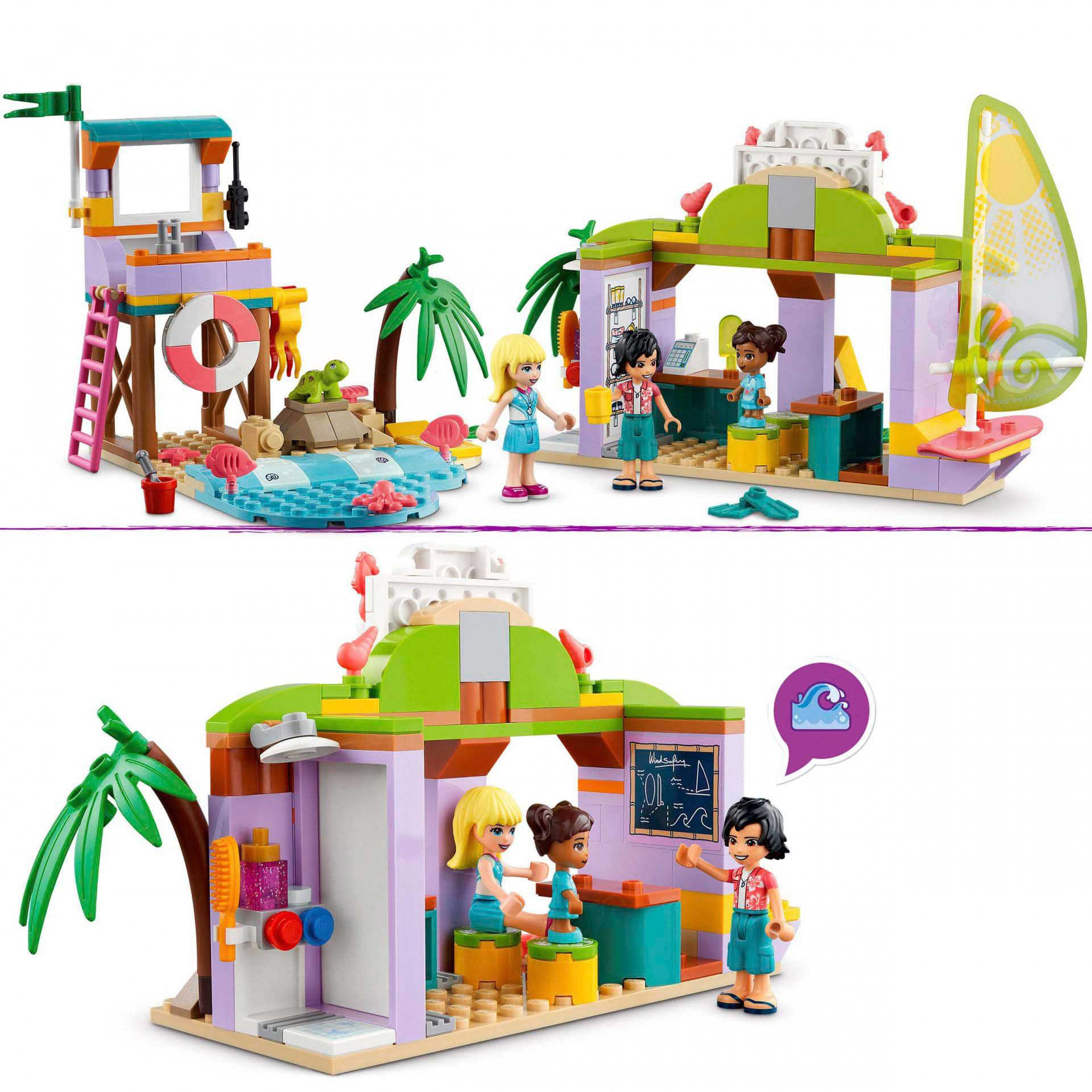 LEGO Friends Divertimento sulla Spiaggia dei Surfer, Set Costruzioni Estive con 41710, , large