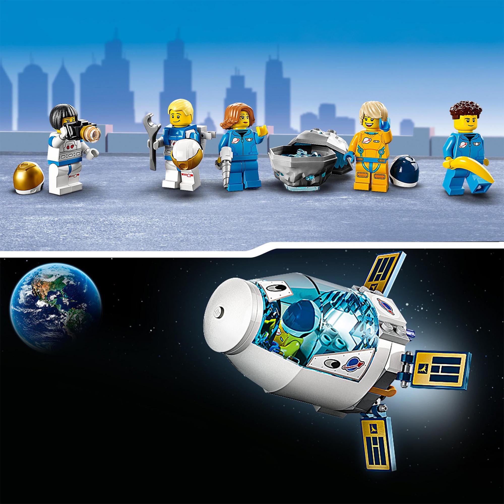 LEGO 60349 City Stazione Spaziale Lunare, Giocattoli Ispirati alla NASA, 5 Minif 60349, , large