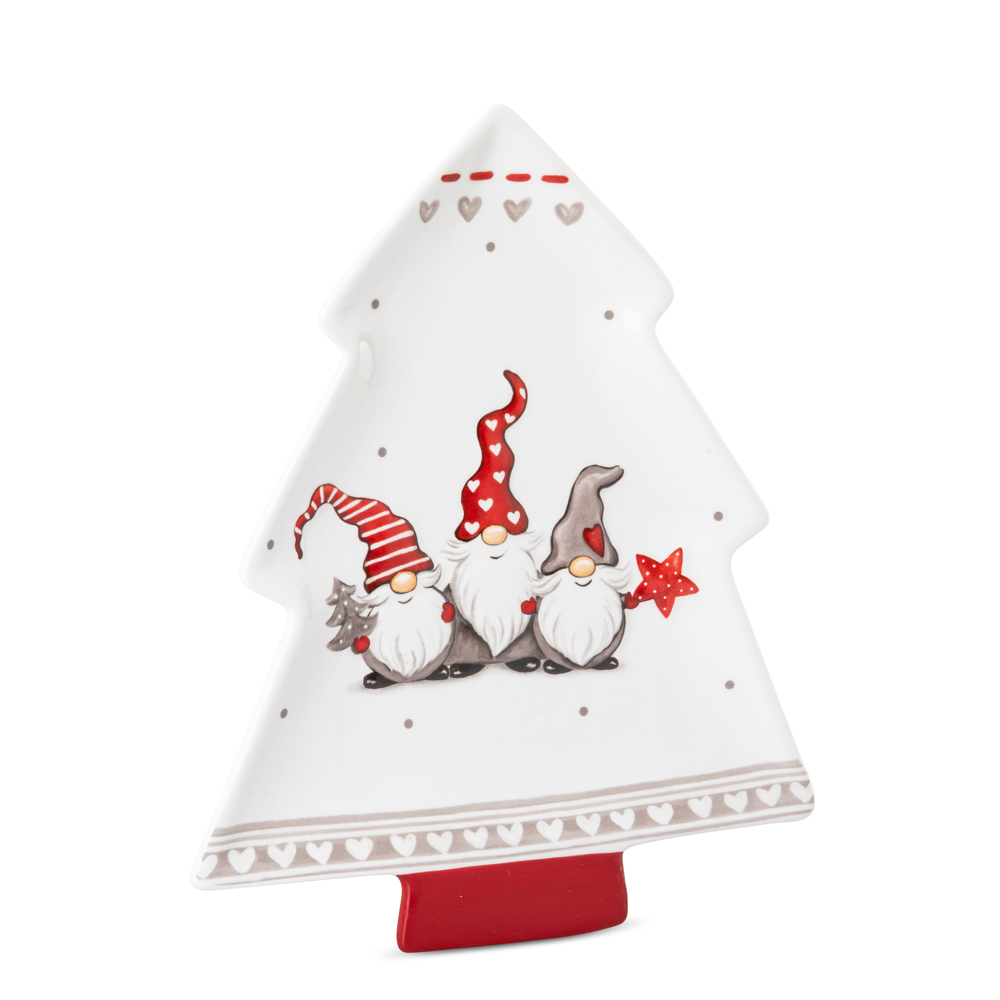 Piatto In Ceramica A Forma Di Albero Di Natale, , large