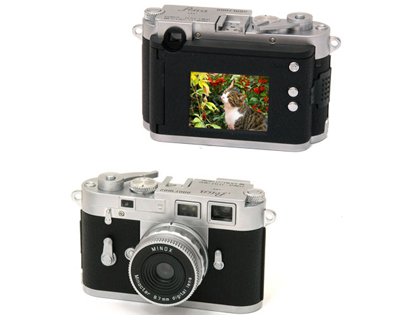 Mini fotocamera digitale stile Leica, , large