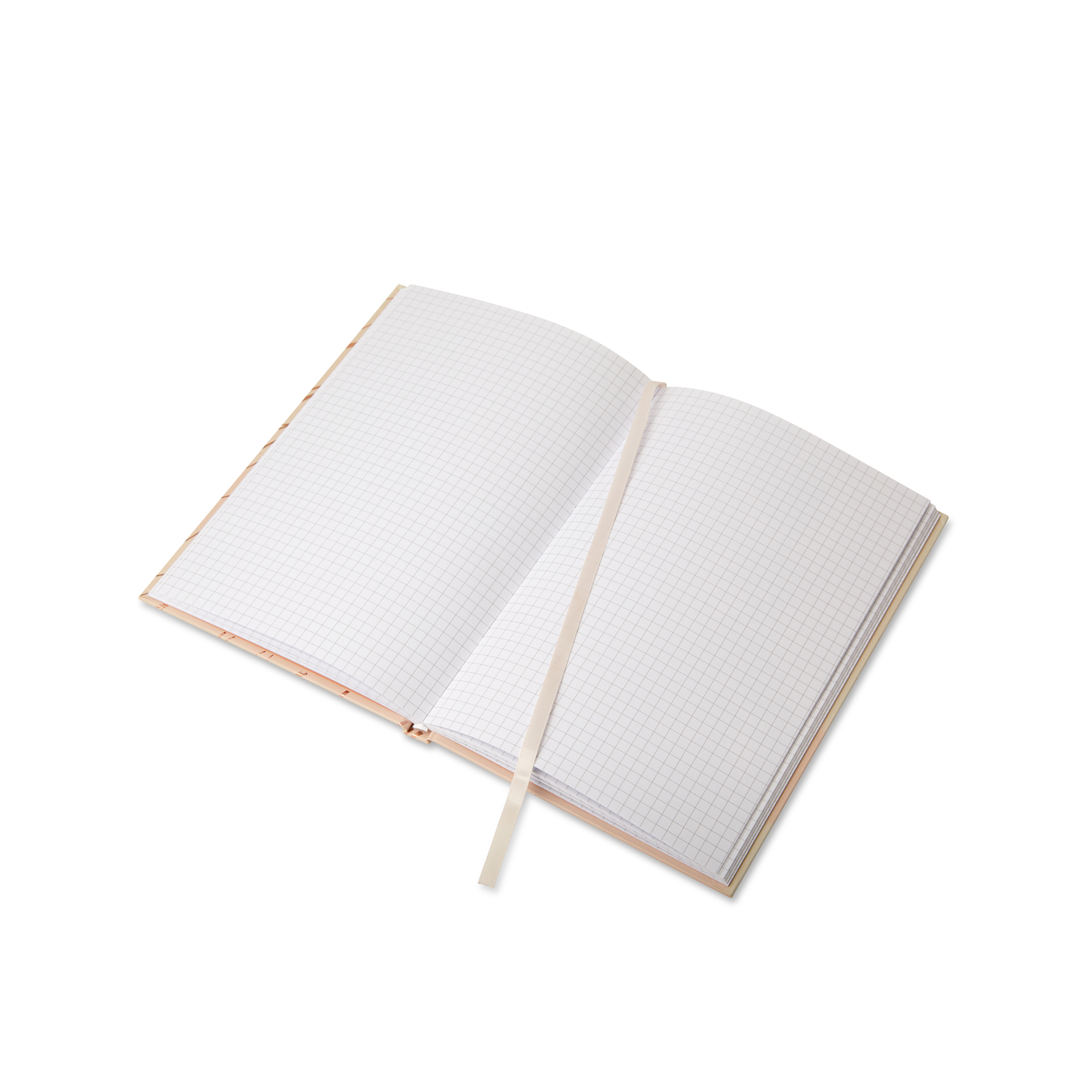 Quaderno A5 A Quadretti Con Copertina Rigida Color Bianco Marmorizzato Oro, , large