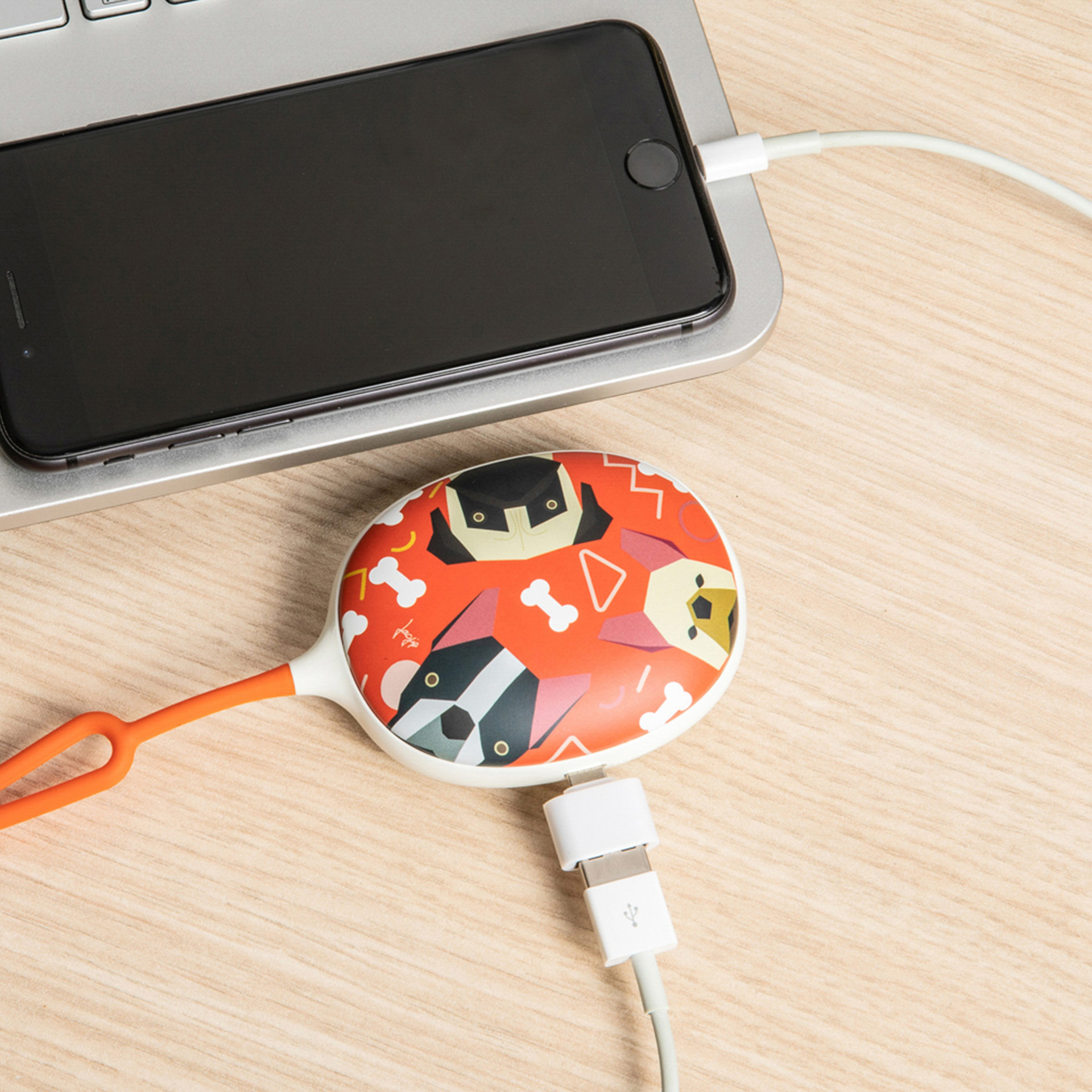 Scaldamani power bank con luce LED 3 in 1, , large