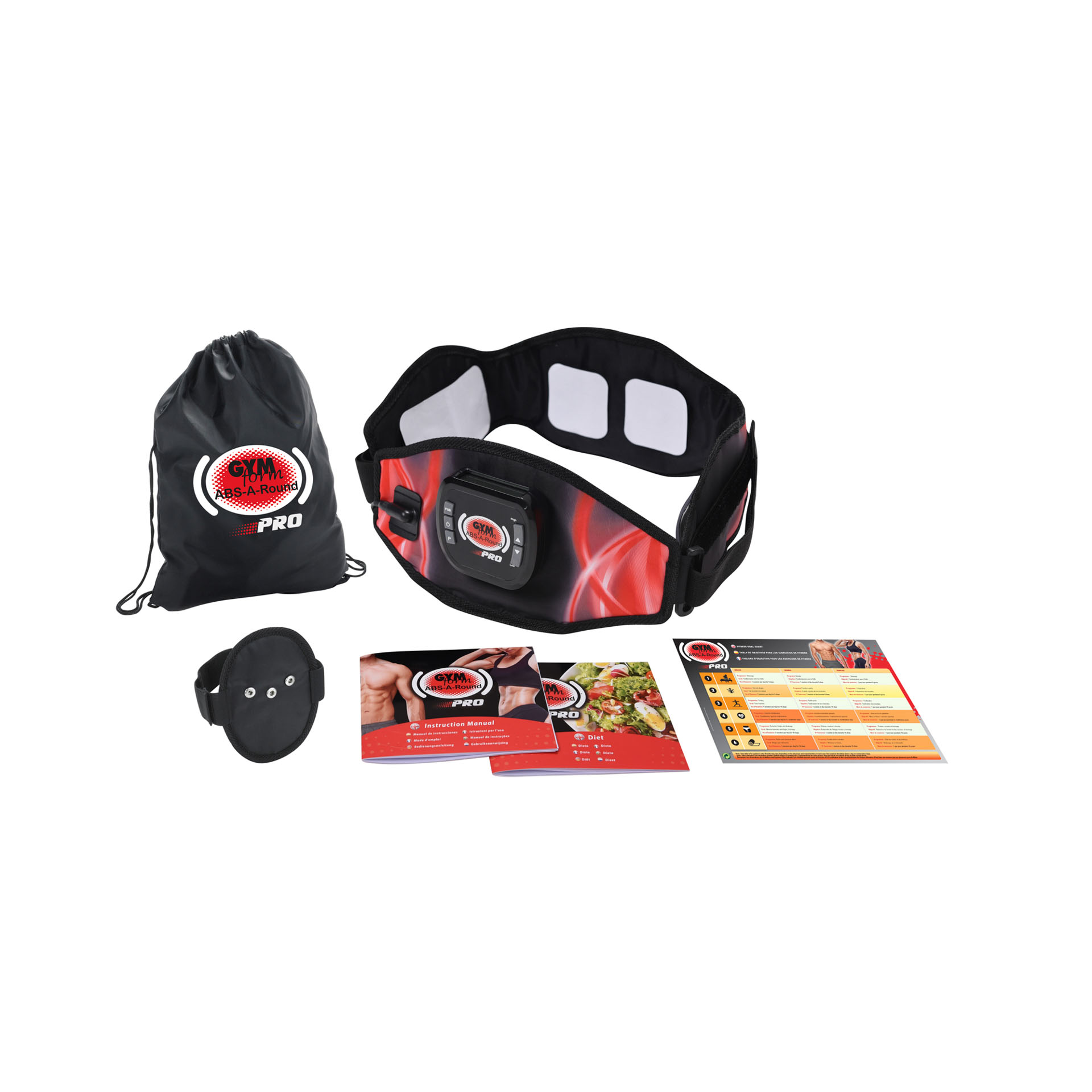 Elettrostimolatore per corpo e muscoli - Gymform ABS Around Pro, , large