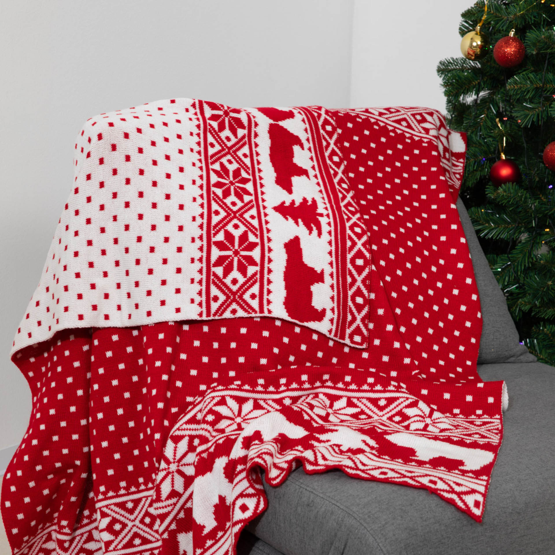 Coperta natalizia double face, , large
