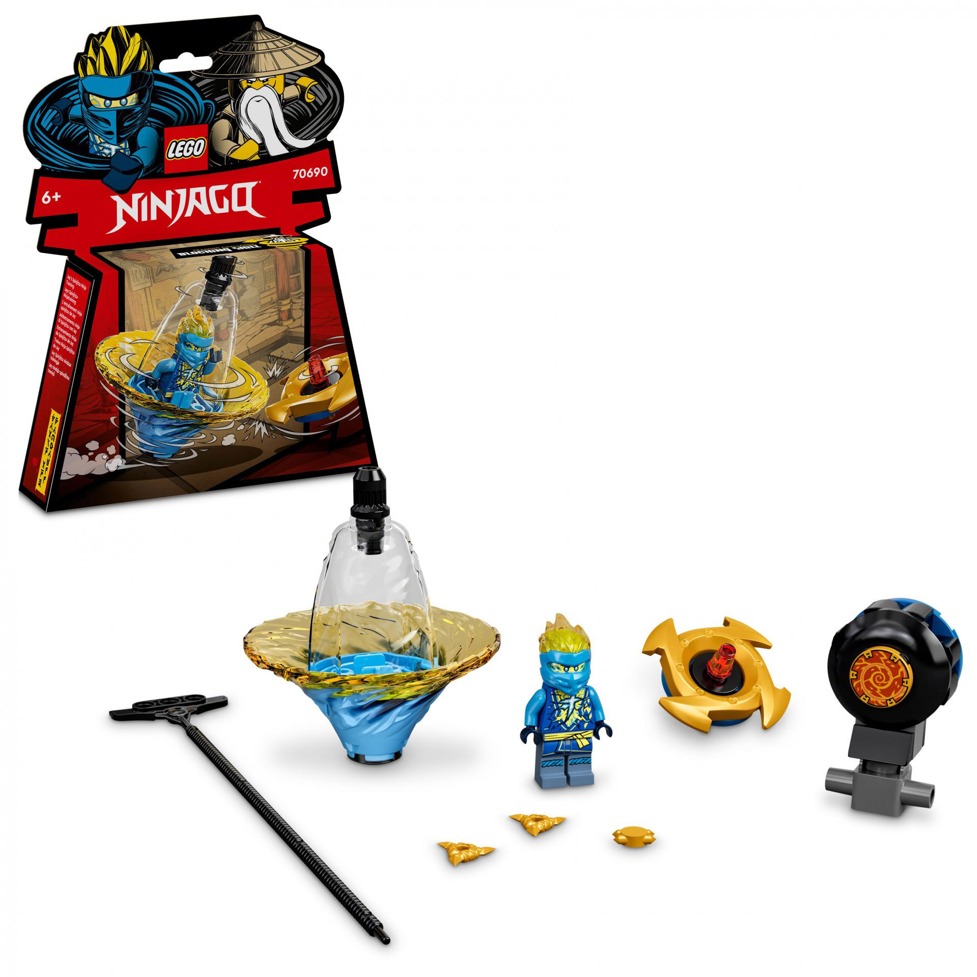 LEGO NINJAGO Addestramento Ninja di Spinjitzu con Jay, Action Figure, Trottola G 70690, , large