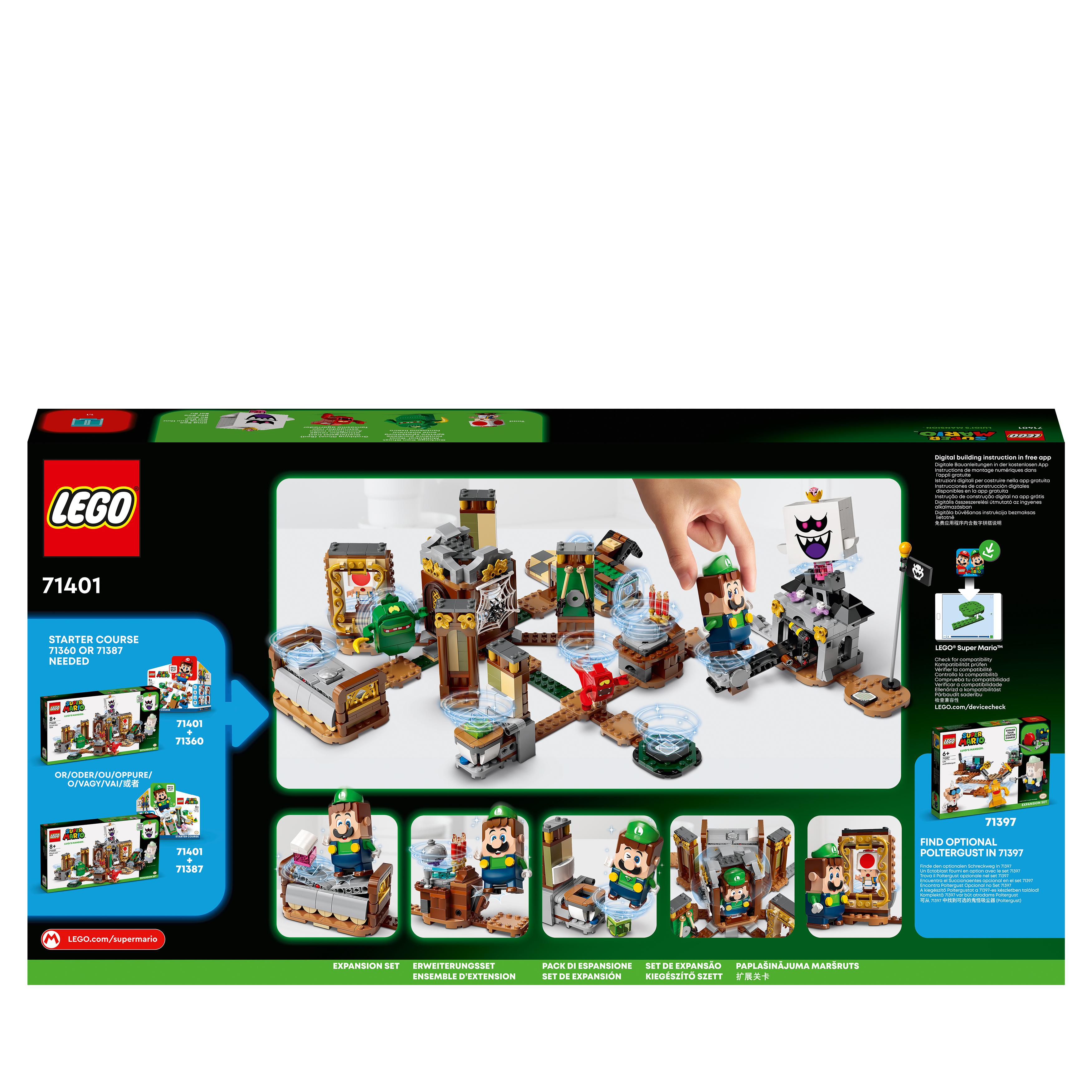 LEGO Super Mario Caccia ai Fantasmi di Luigi's Mansion - Pack di Espansione, Se 71401, , large