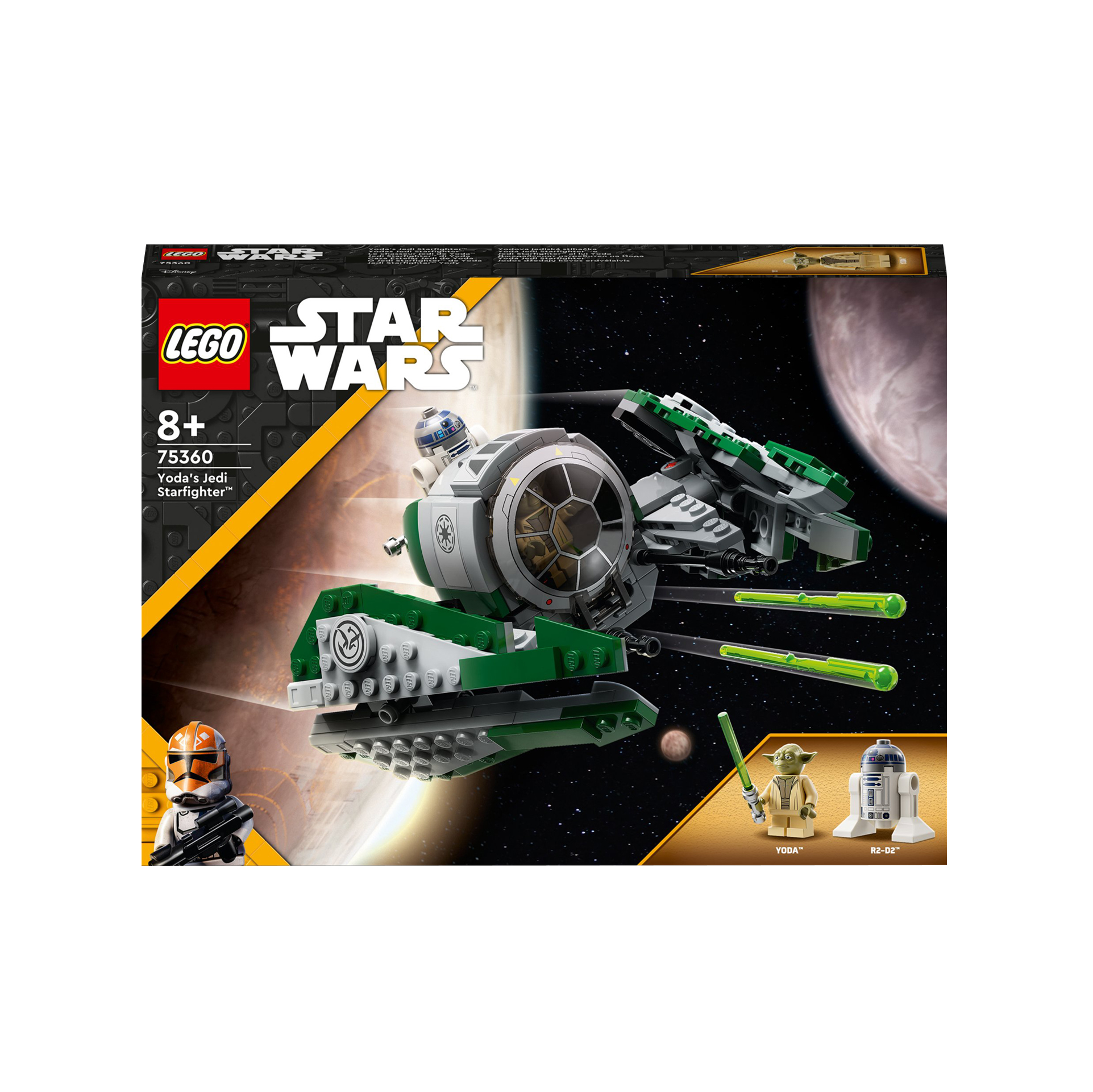LEGO 75360 Star Wars Jedi Starfighter di Yoda, Set con Veicolo Giocattolo da Cos 75360