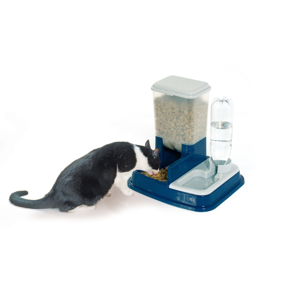 Distributore automatico di acqua e cibo per gatti e cani, , large
