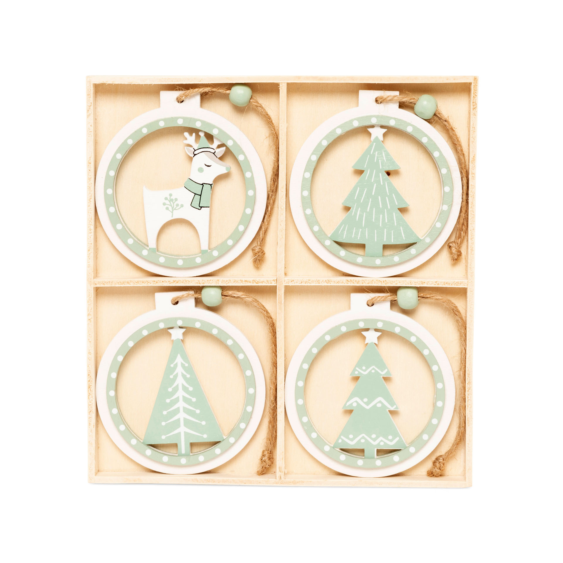 Decorazioni in legno - Set di 4 pz,, , large