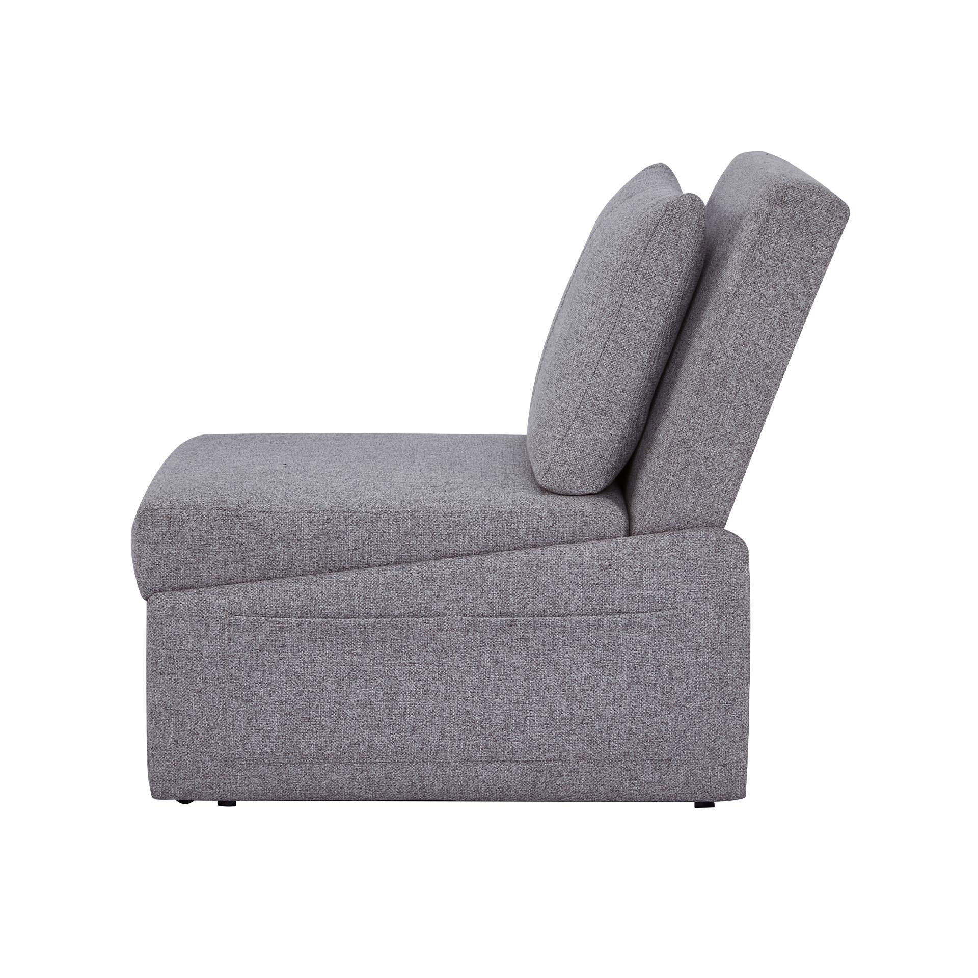 Poltrona letto singolo salvaspazio grigia, , large