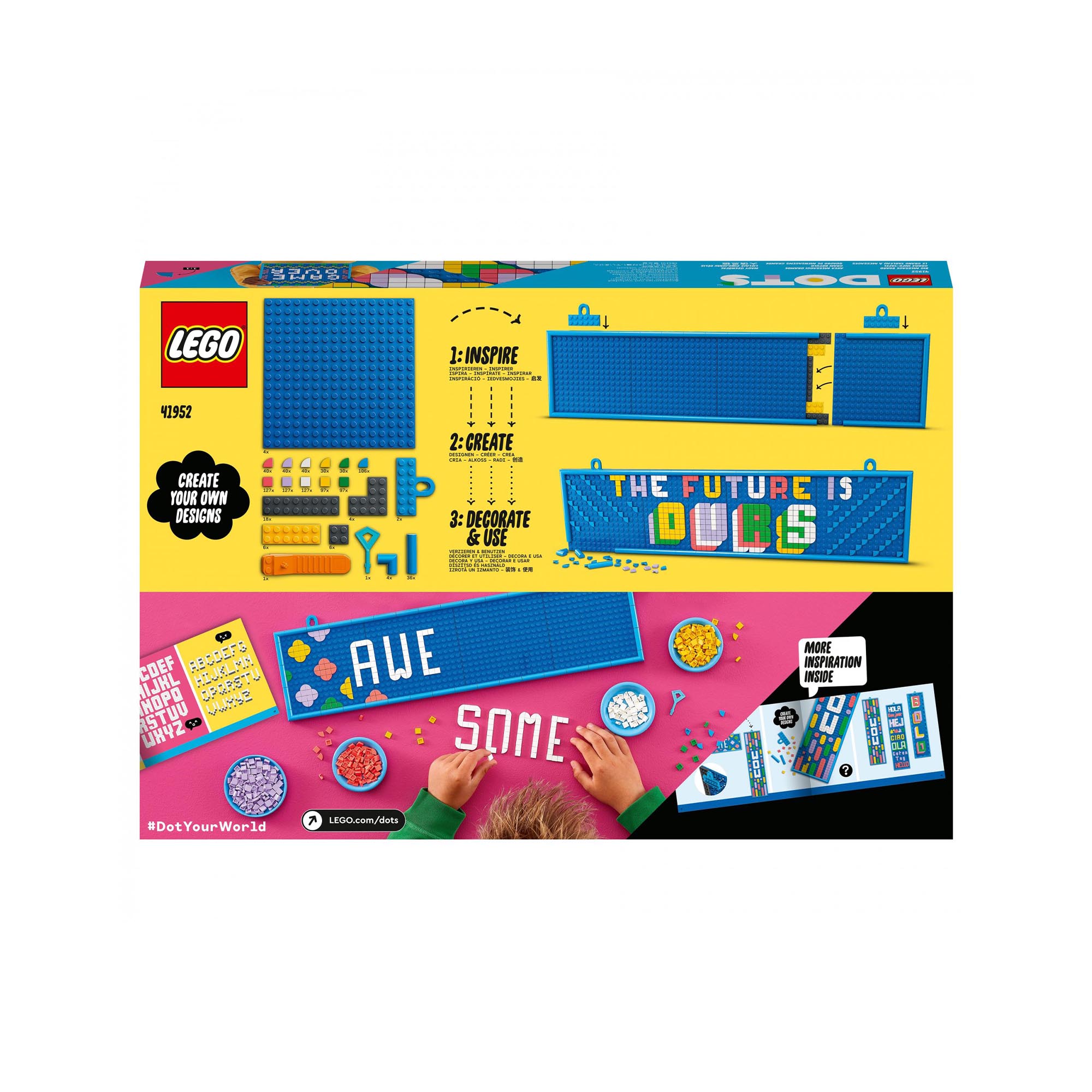 LEGO DOTS Bacheca Messaggi Grande, Decorazioni e Accessori per la Camera dei Bam 41952, , large