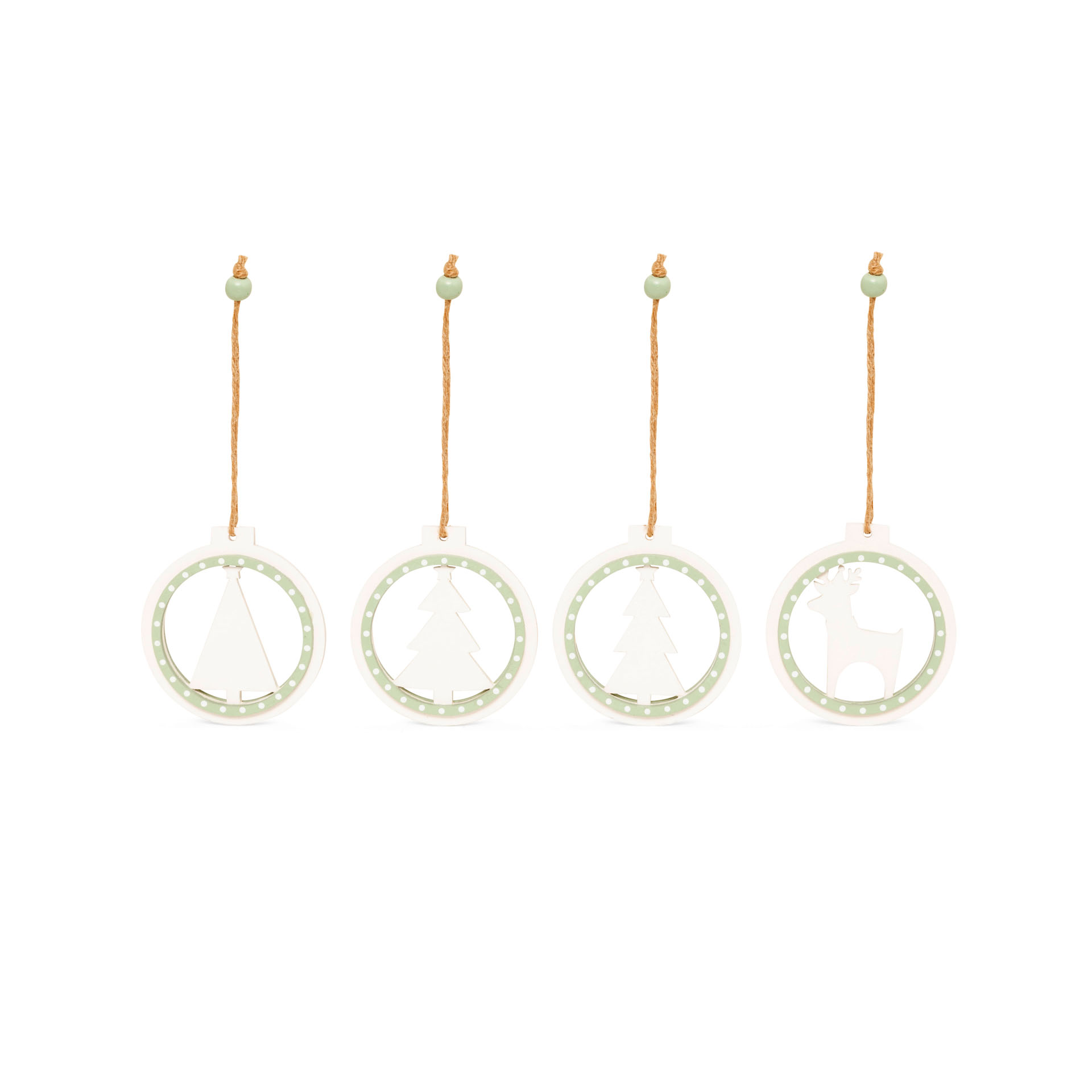 Decorazioni in legno - Set di 4 pz,, , large