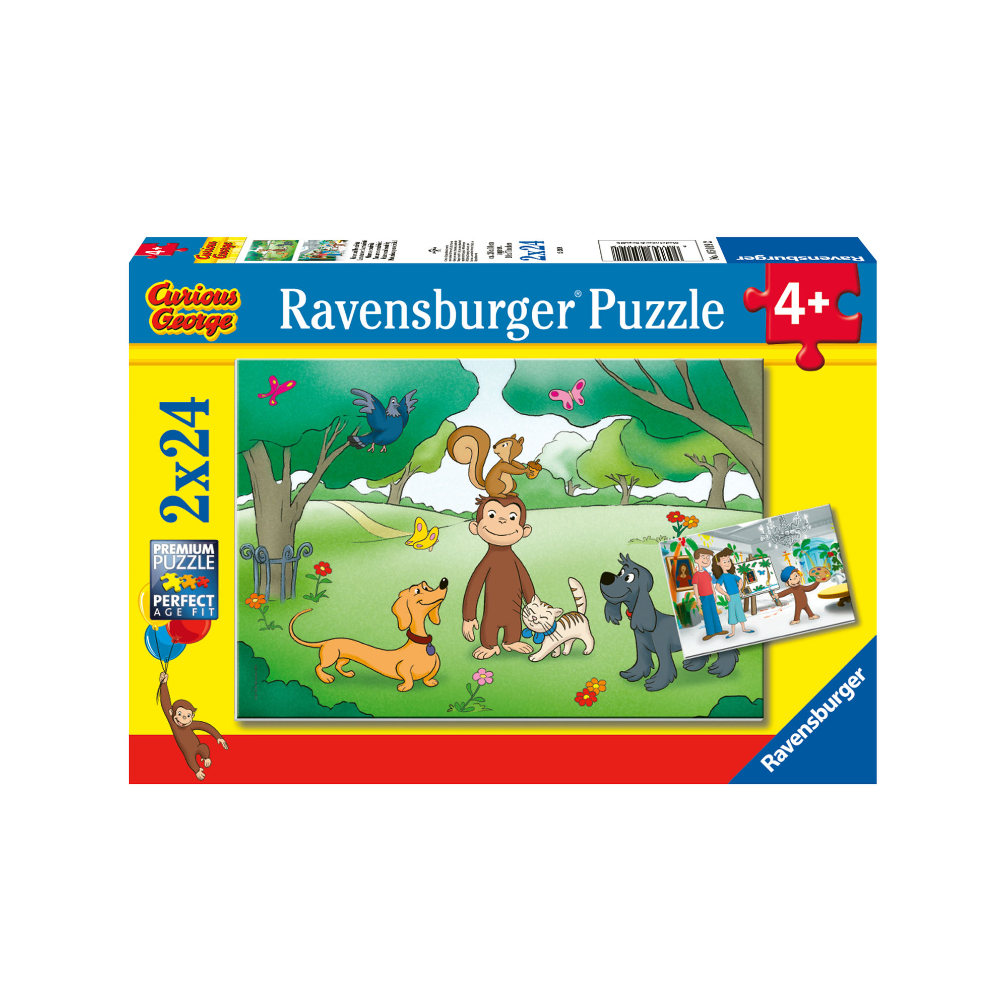 Ravensburger Puzzle 2x24 pezzi 05019 - Curioso come George, , large