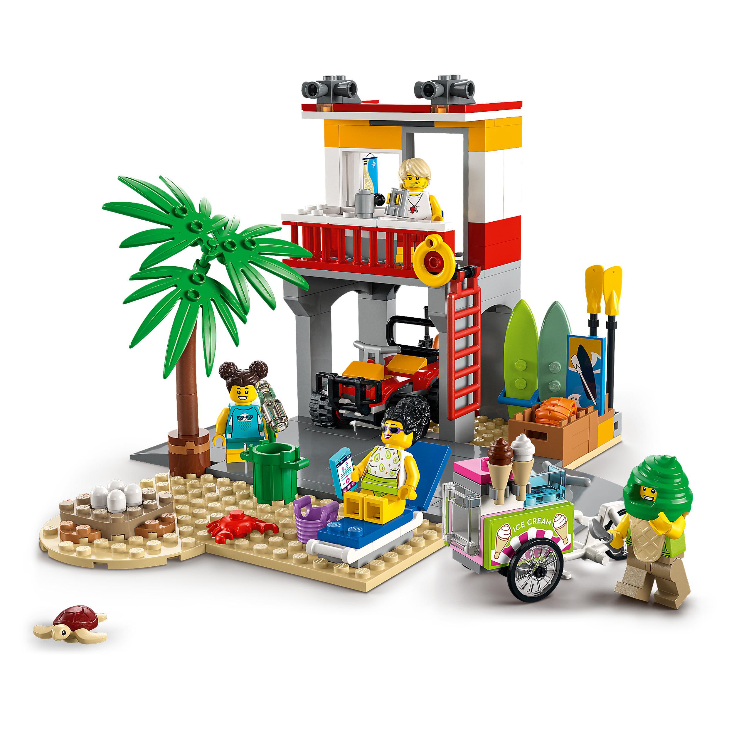 LEGO City Postazione del Bagnino, Set con ATV e Strada, Giocattoli Creativi, Ide 60328, , large