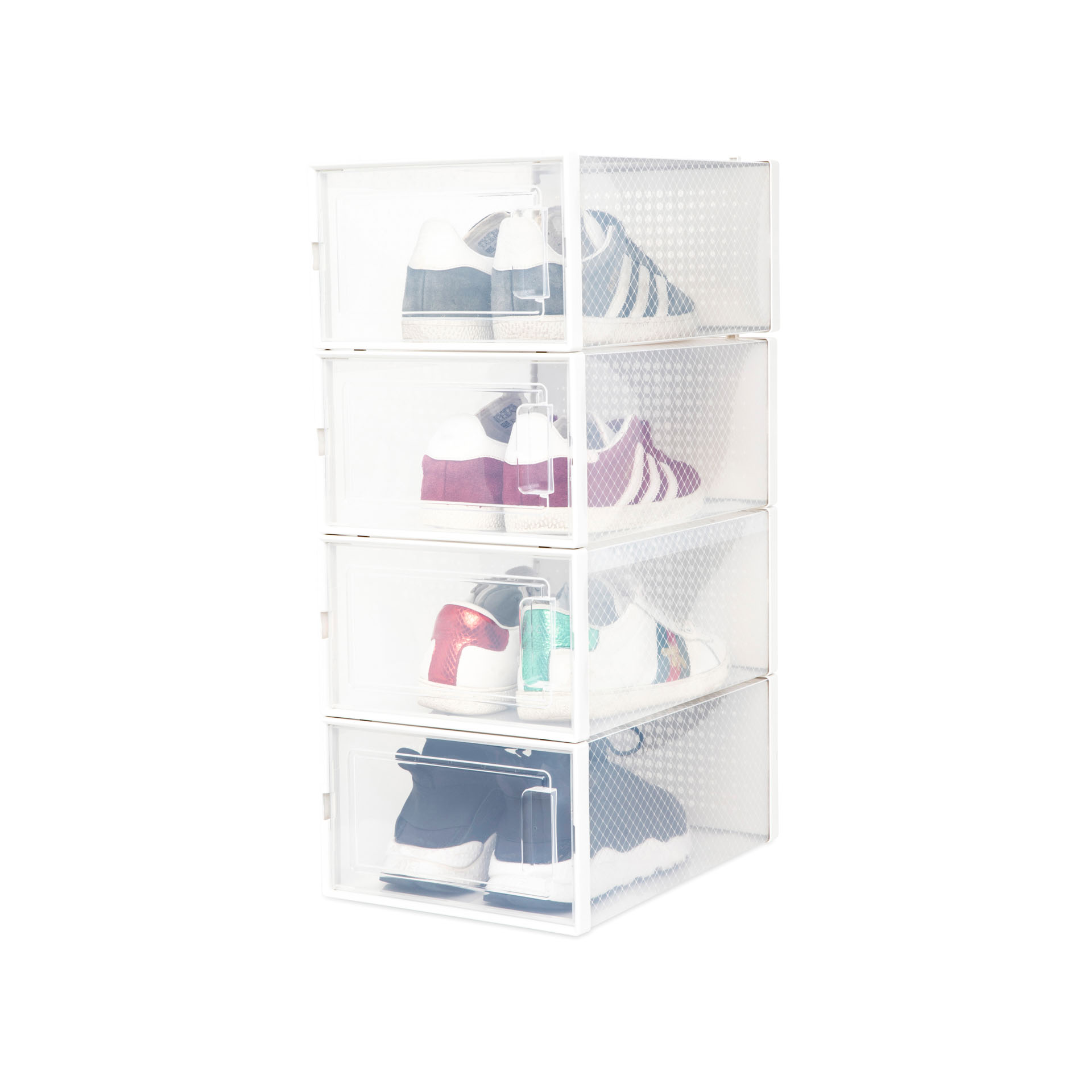 LOTOAK Scatole for Scarpe Trasparenti Impilabili Contenitori for Scarpe  Trasparente Porta Scarpe for Ingresso, Armadio e Corridoio (Color : White-3  Pack, Size : 13.4x10.6x7.5inch) : : Casa e cucina
