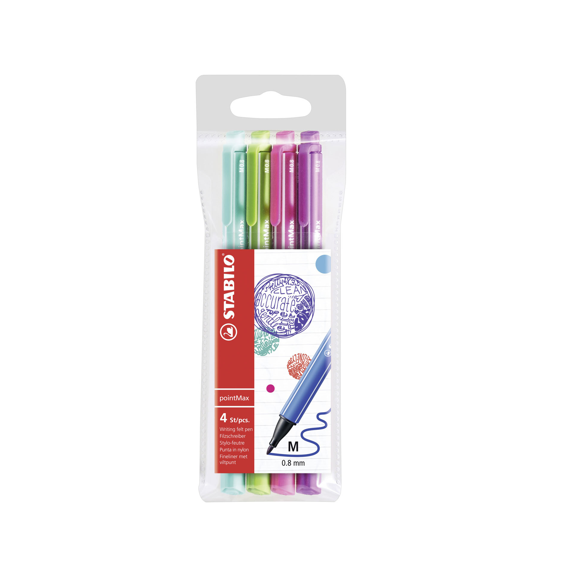 Fineliner Premium - STABILO pointMax - Astuccio da 4 Spring assortiti, , large