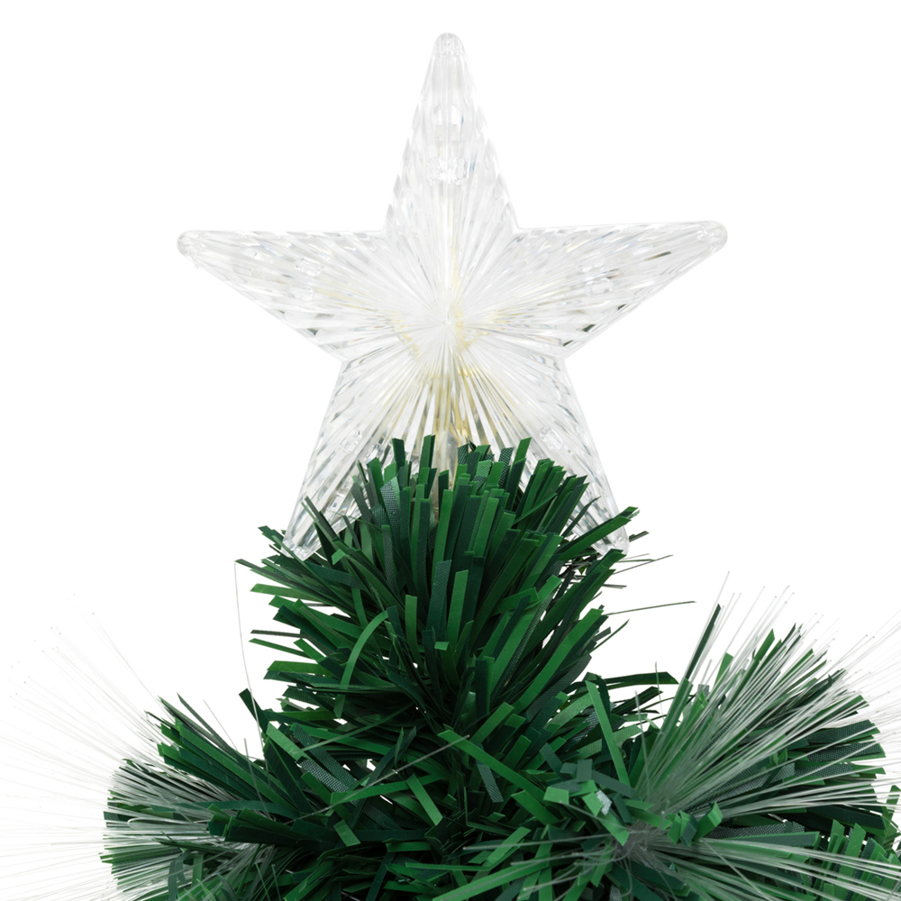 Albero di Natale con luci in fibra ottica, , large