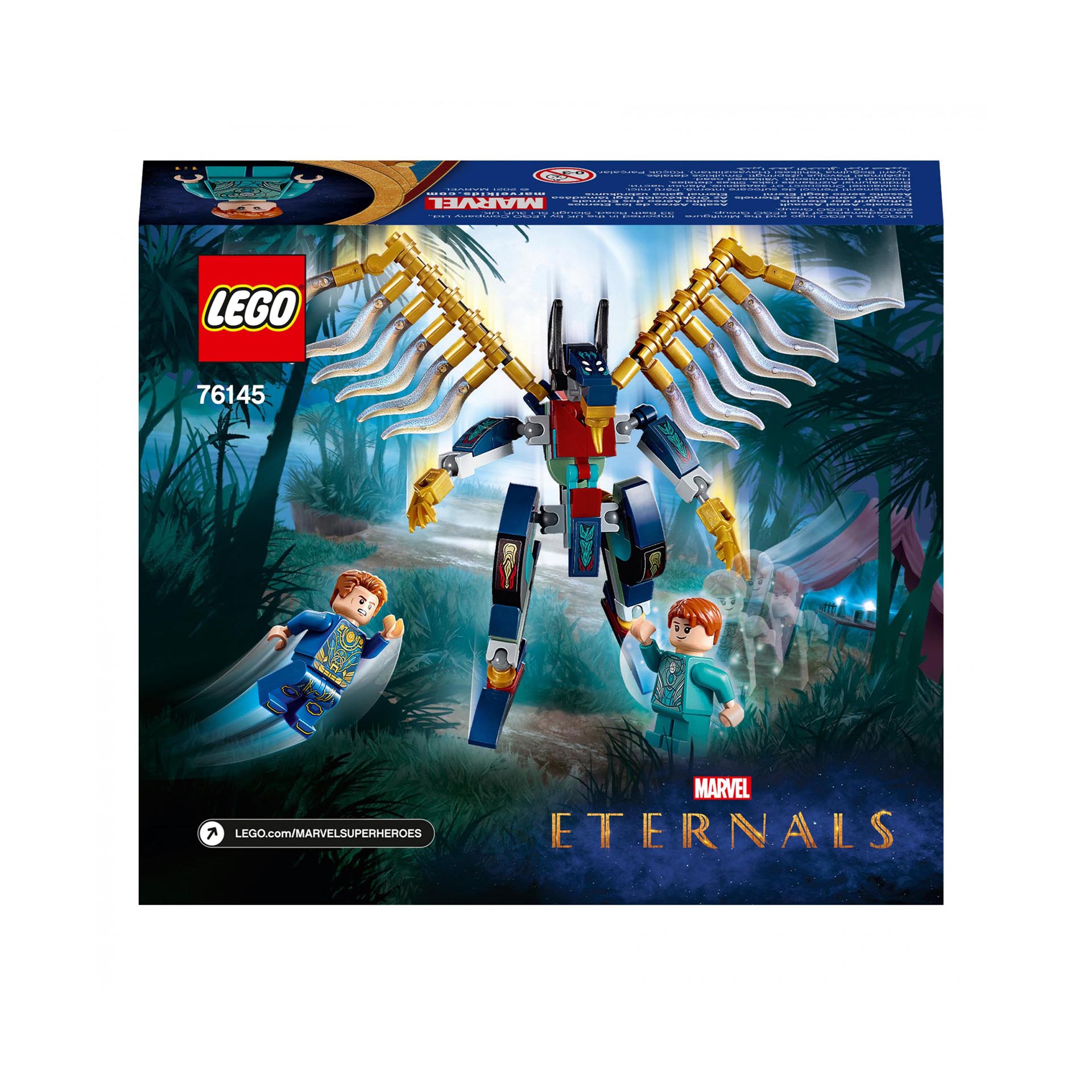 LEGO Marvel Assalto Aereo Degli Eternals, Giocattoli per Bambini di 7 Anni e Più 76145, , large