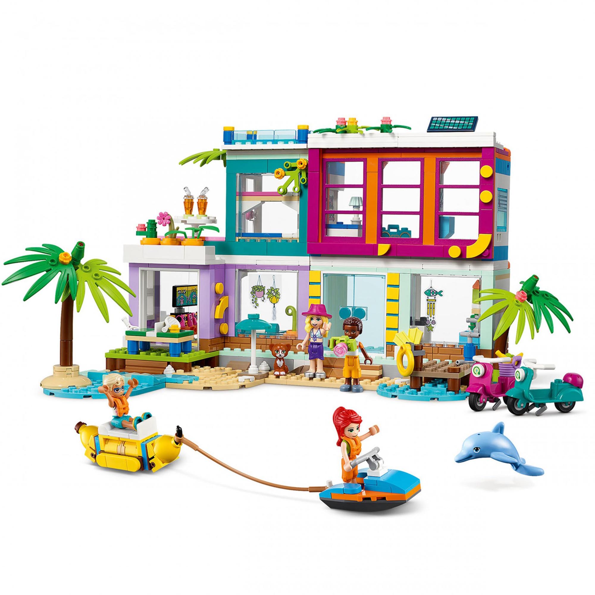 LEGO Friends Casa delle Vacanze sulla Spiaggia, con Piscina, Mini Bamboline Mia  41709, , large