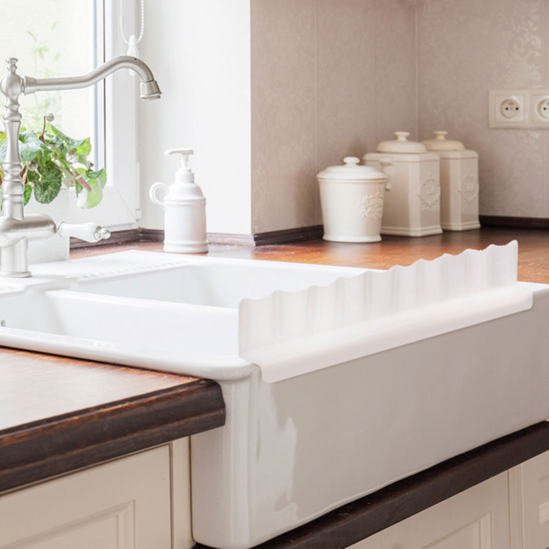 colore: grigio bagno Cabilock Set di 2 pannelli paraspruzzi in silicone per lavello da cucina