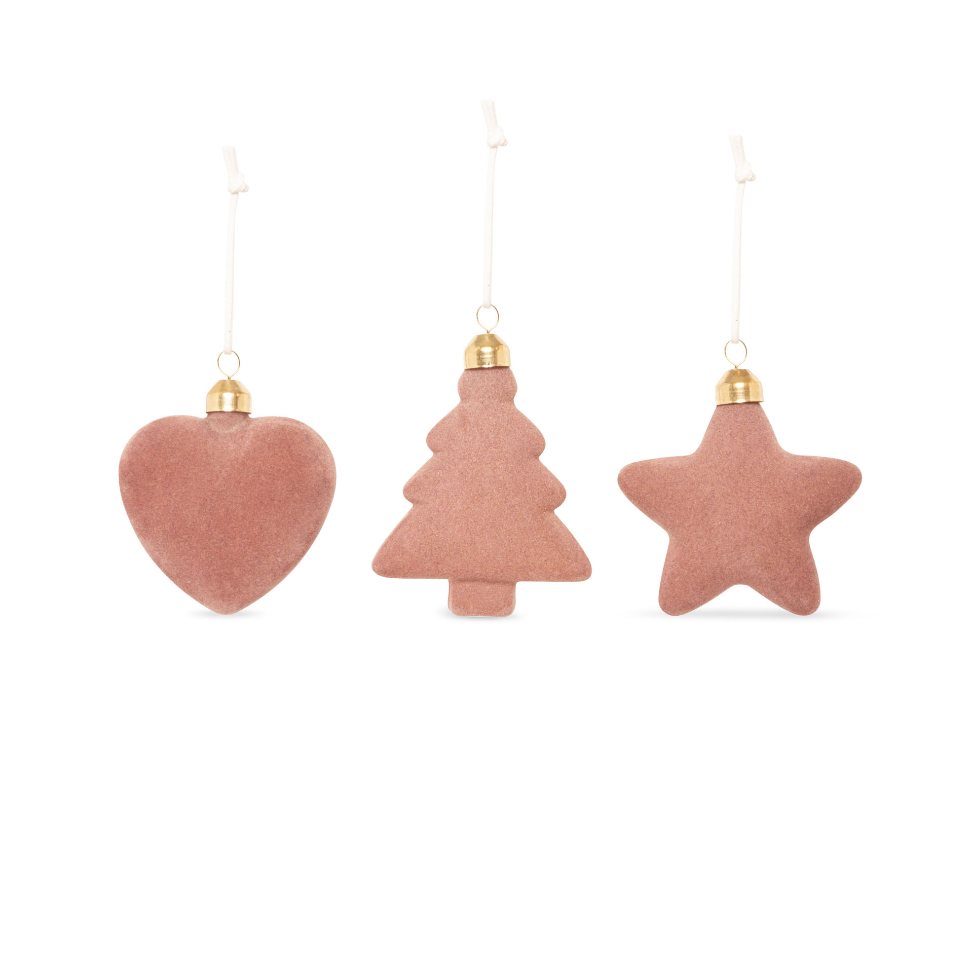 Decorazioni floccate set da 3 pz, , large