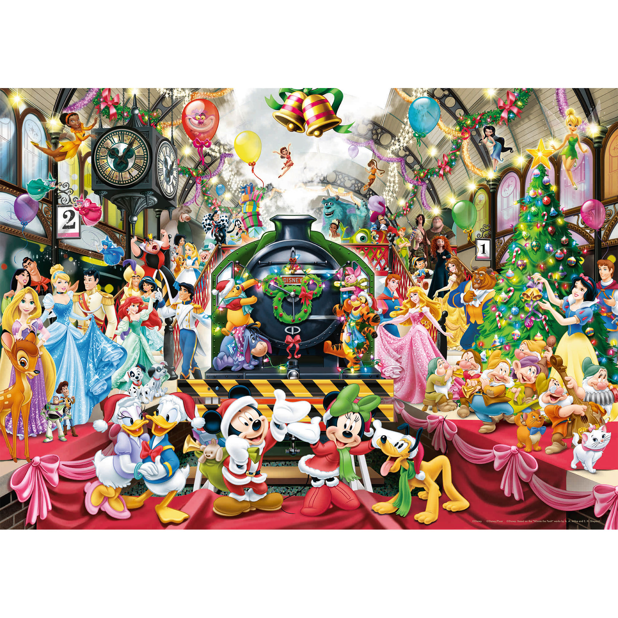 Ravensburger Puzzle 1000 pezzi 19553 - Il treno di Natale Disney, , large