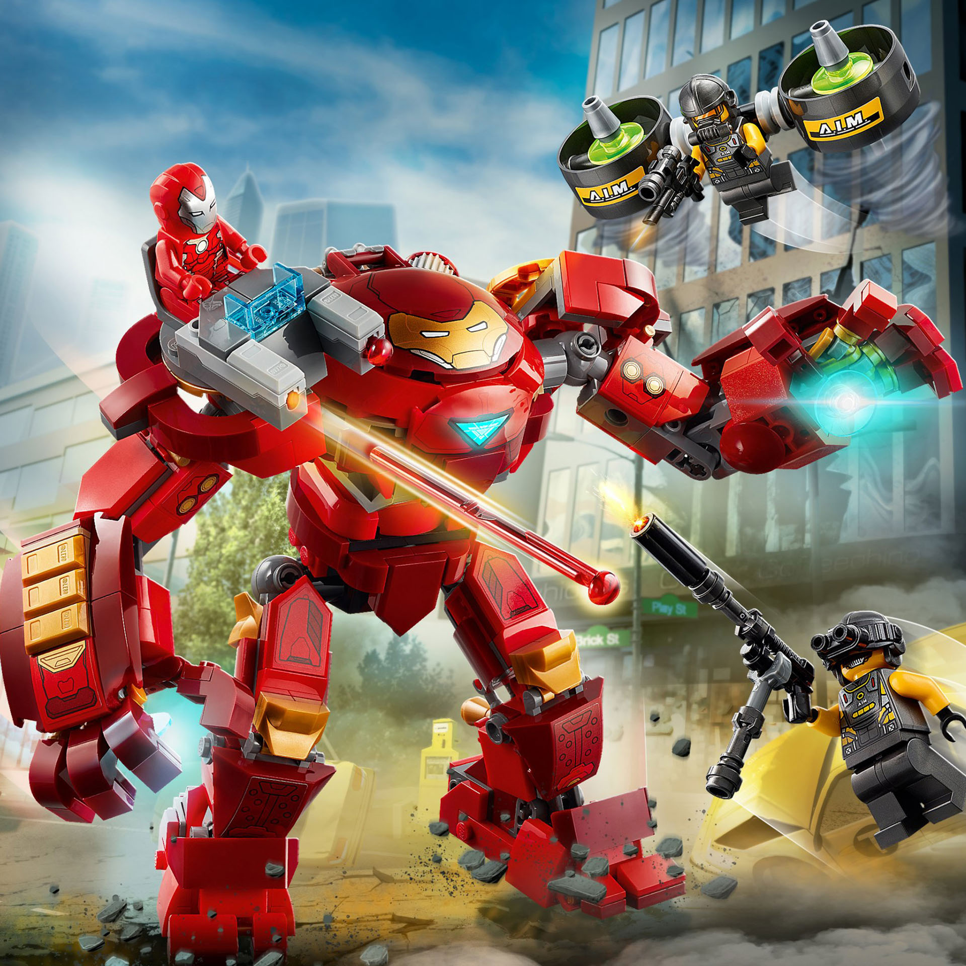 Iron Man Hulkbuster contro l'agente A.I.M. 76164, , large
