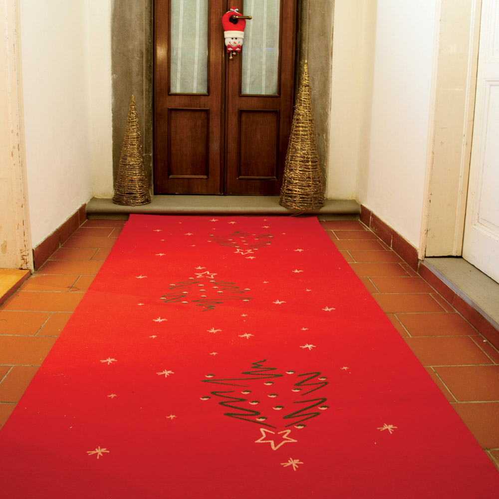 Tappeto rosso natalizio, , large