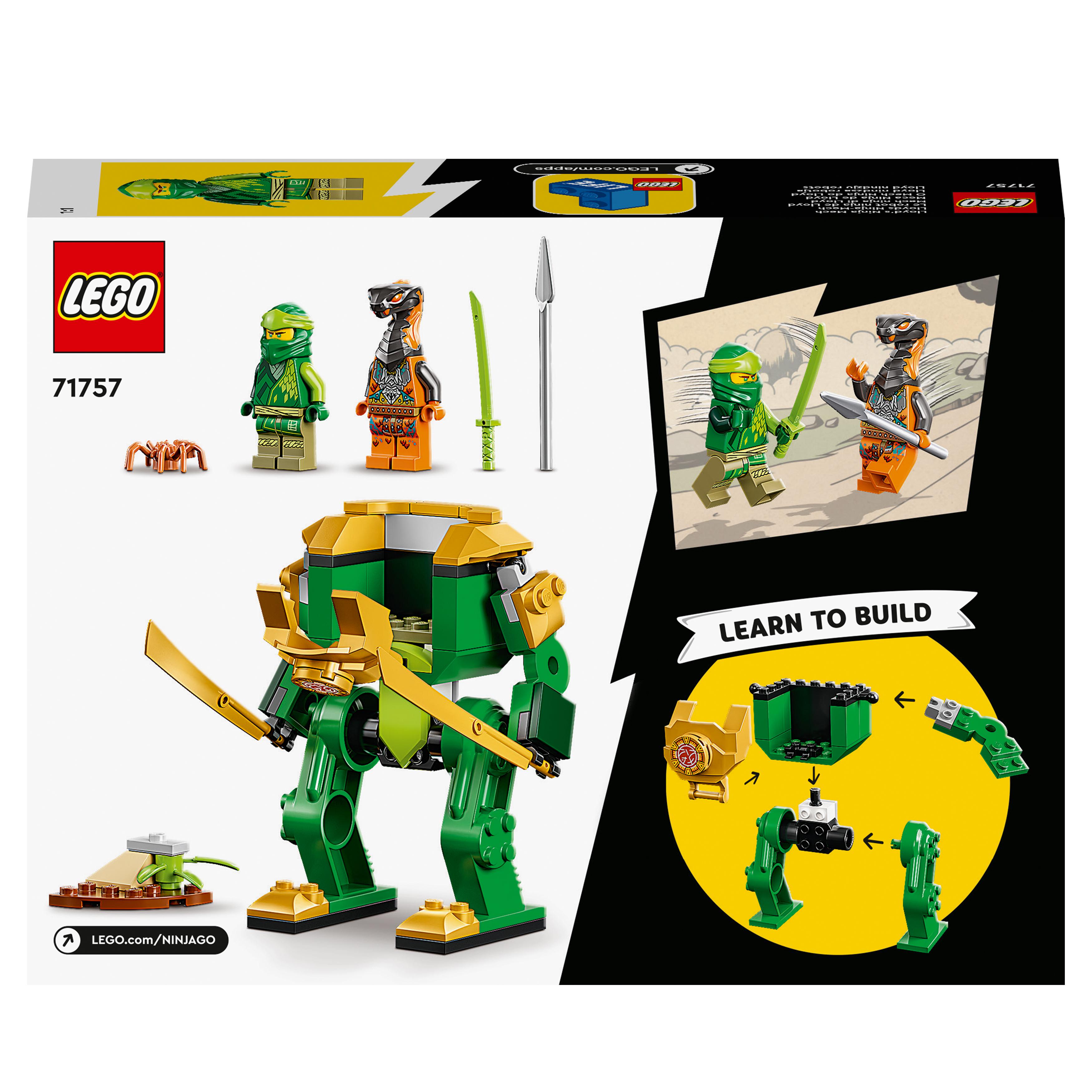 LEGO NINJAGO Mech Ninja di Lloyd, Set per Bambini dai 4 Anni in su, con Giocatto 71757, , large