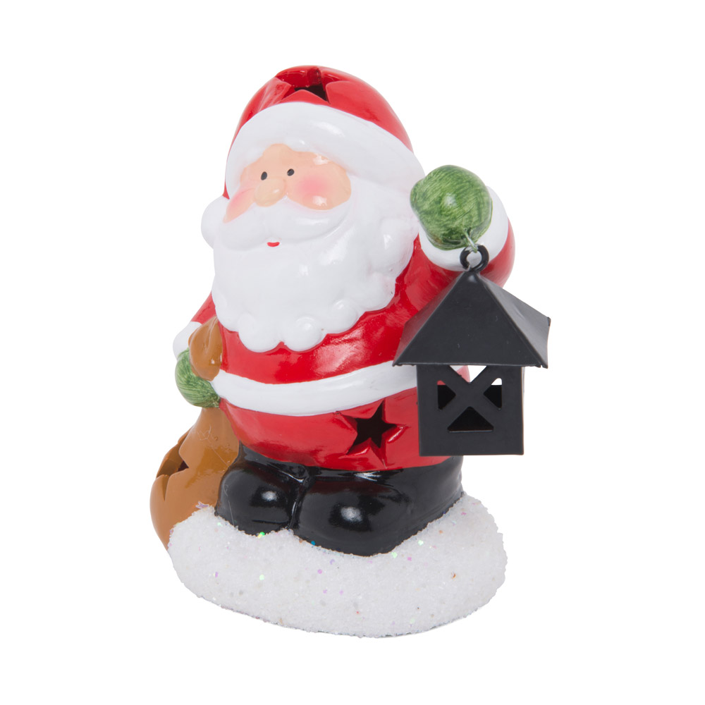 Babbo Natale Luminoso In Ceramica, , large