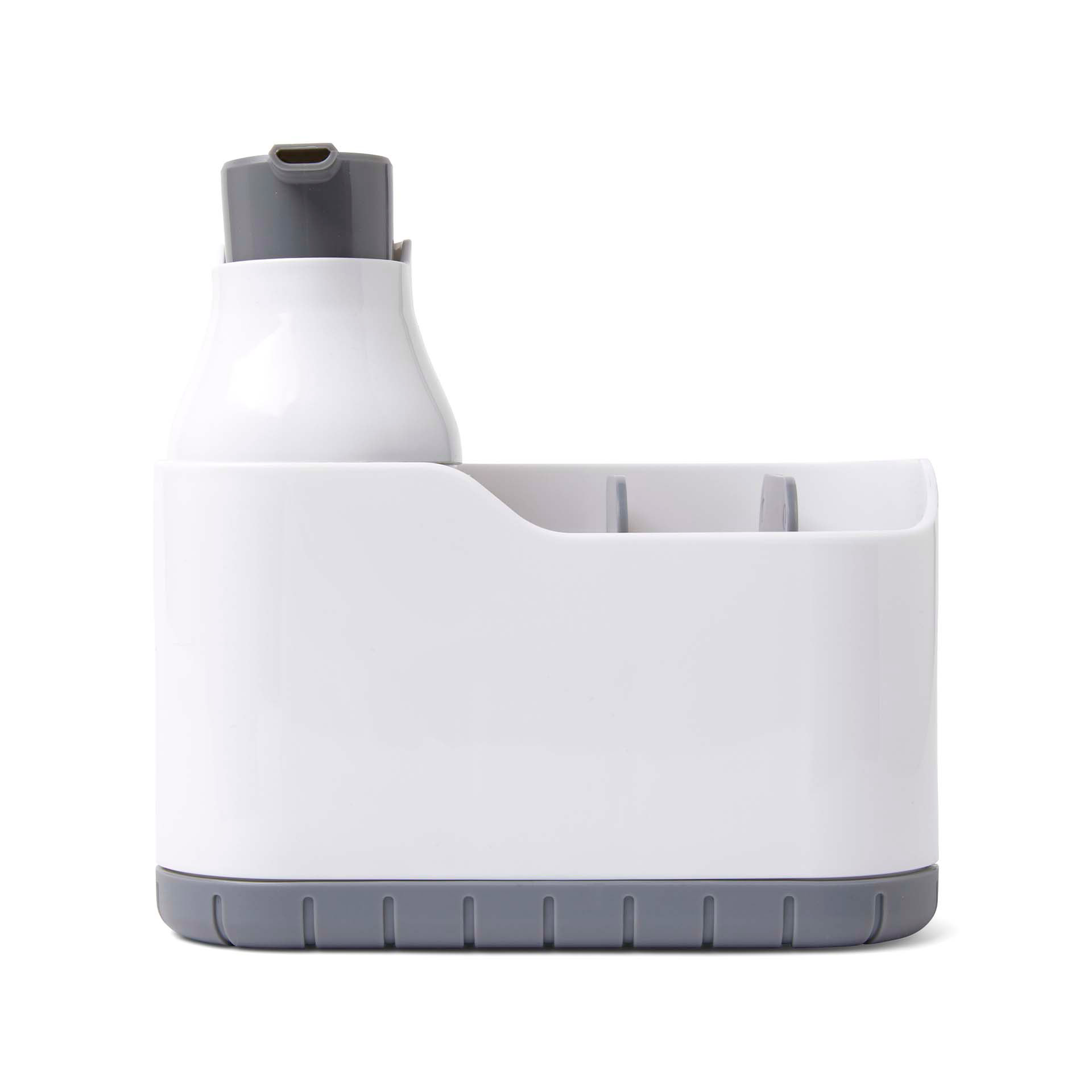 Dosatore per sapone con porta accessori, , large