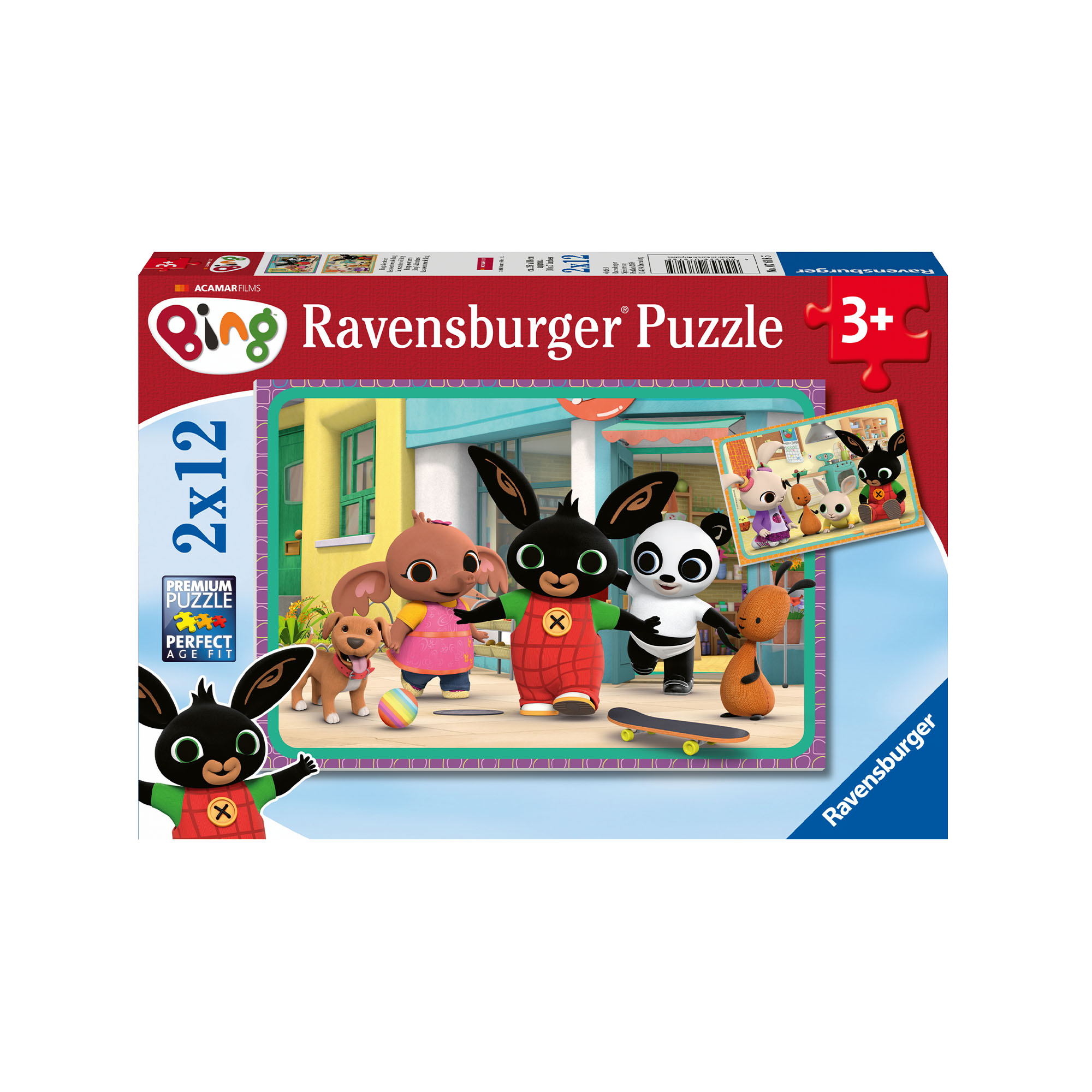 Ravensburger Puzzle 2x12 pezzi 07618 - Bing, , large