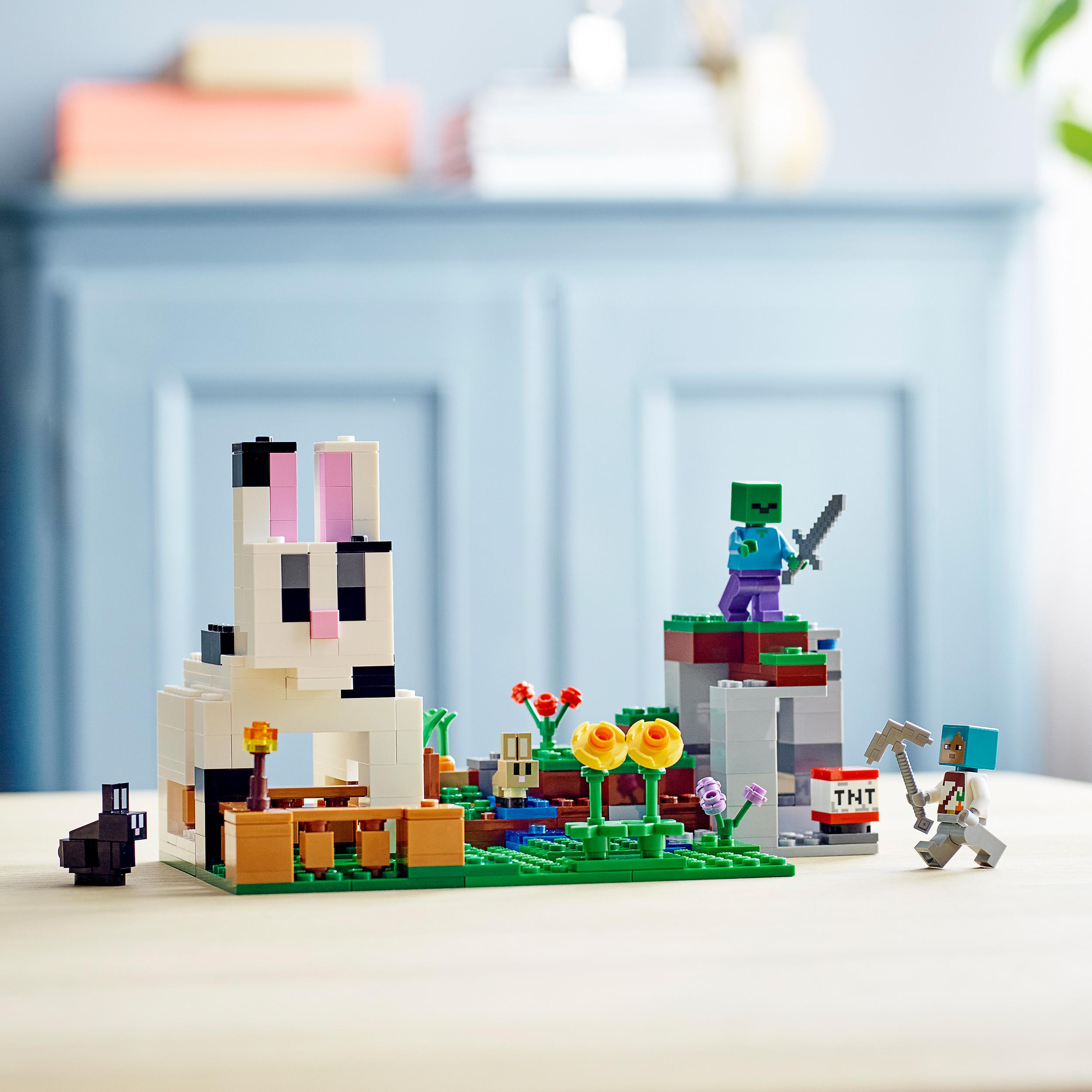 LEGO Minecraft Il Ranch del Coniglio, Giochi per Bambini e Bambine di 8 Anni con 21181, , large