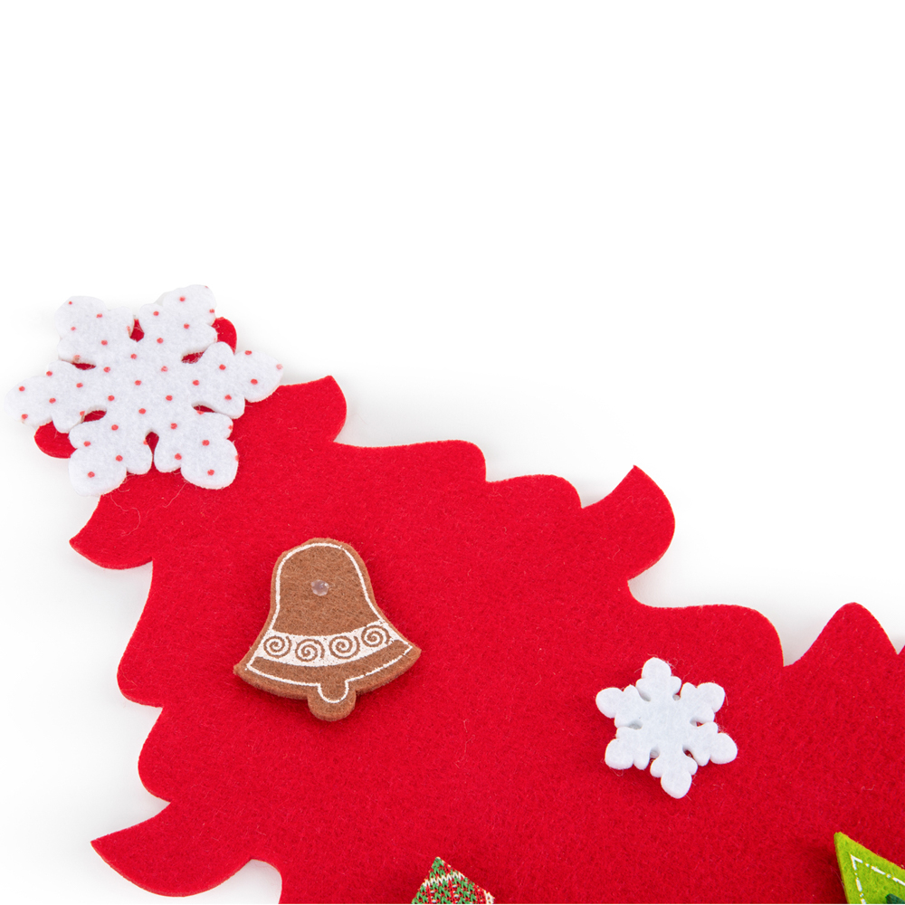 Ciondolo albero di Natale pupazzo di neve con campane 19x16 cm