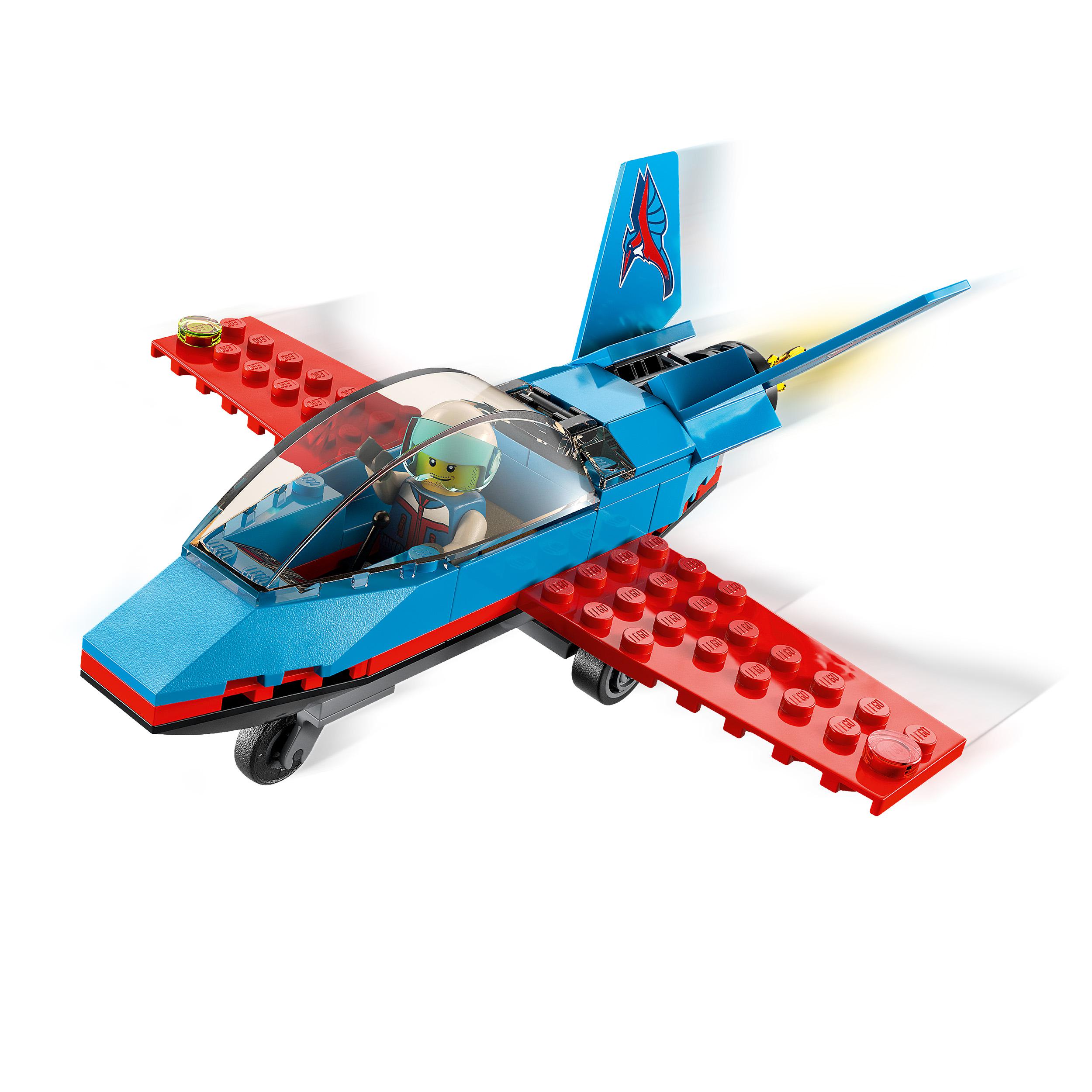 LEGO City Great Vehicles Aereo Acrobatico, Giocattolo con Minifigure del Pilota, 60323, , large