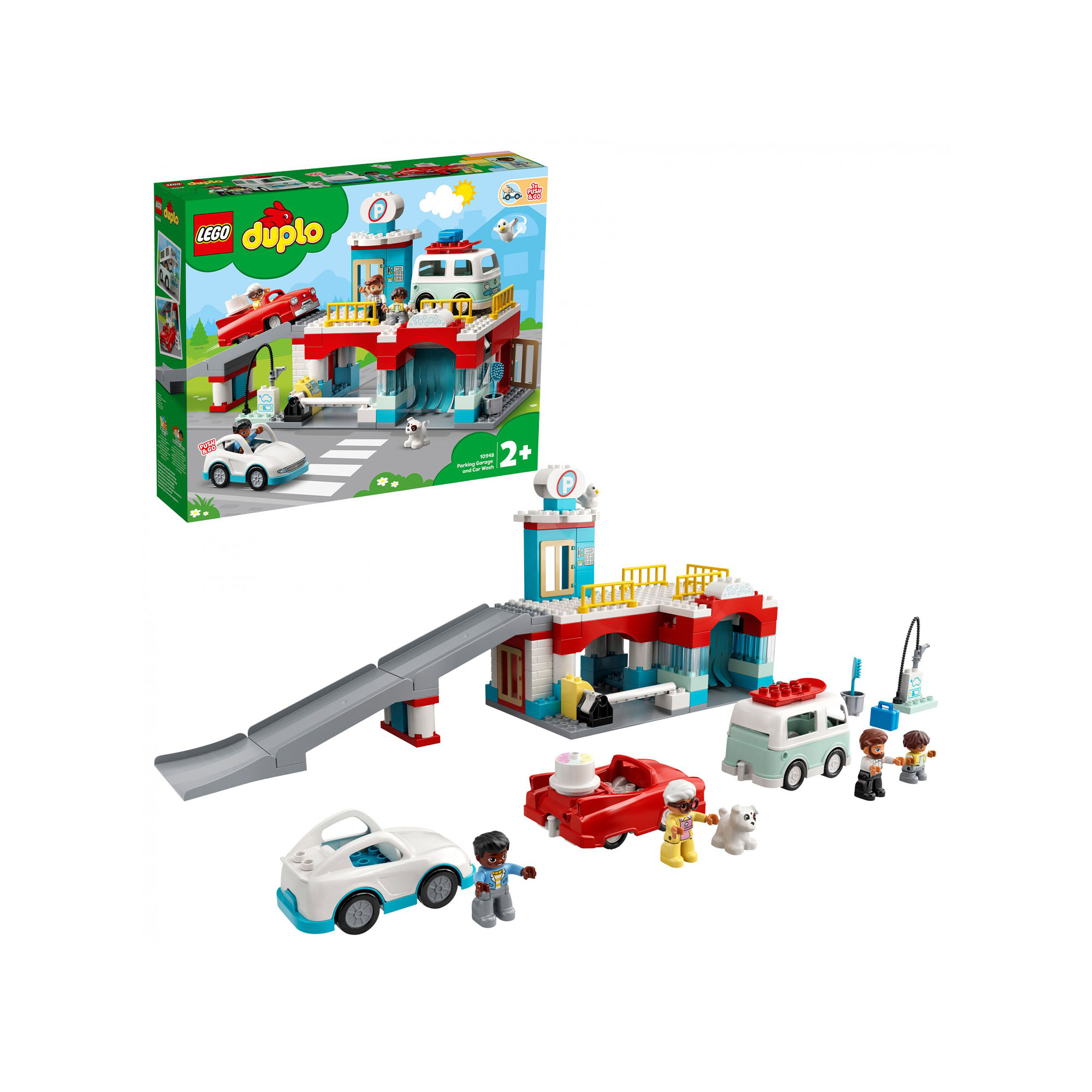 LEGO DUPLO Town Autorimessa e Autolavaggio, Garage per Macchine Giocattolo per B 10948, , large