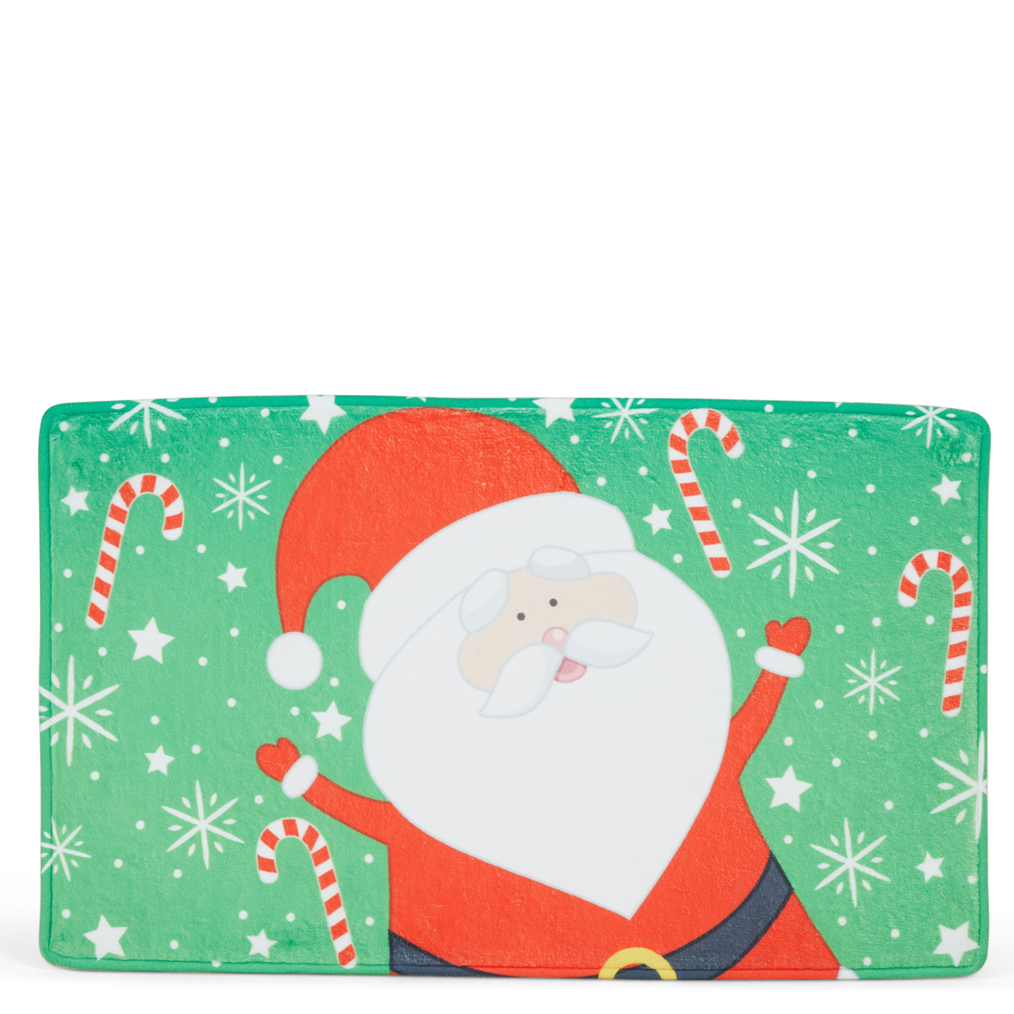 Tappetino In Memory Foam - Babbo Natale, Colore Verde, , large