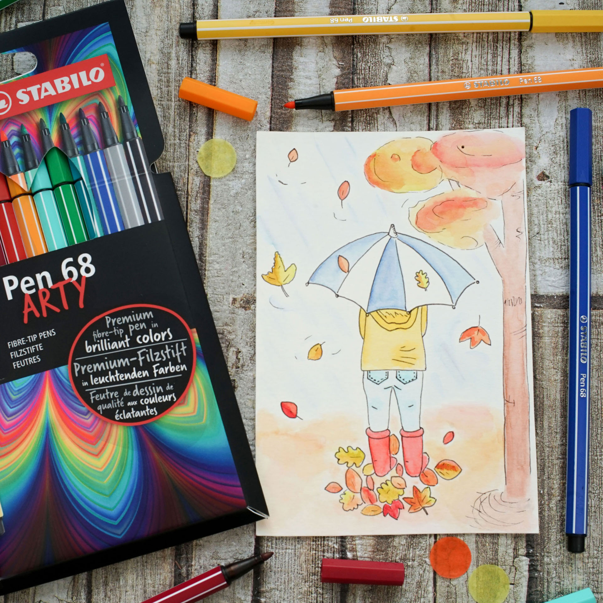 STABILO Pen 68 - ARTY - Astuccio da 30 - Colori assortiti, , large