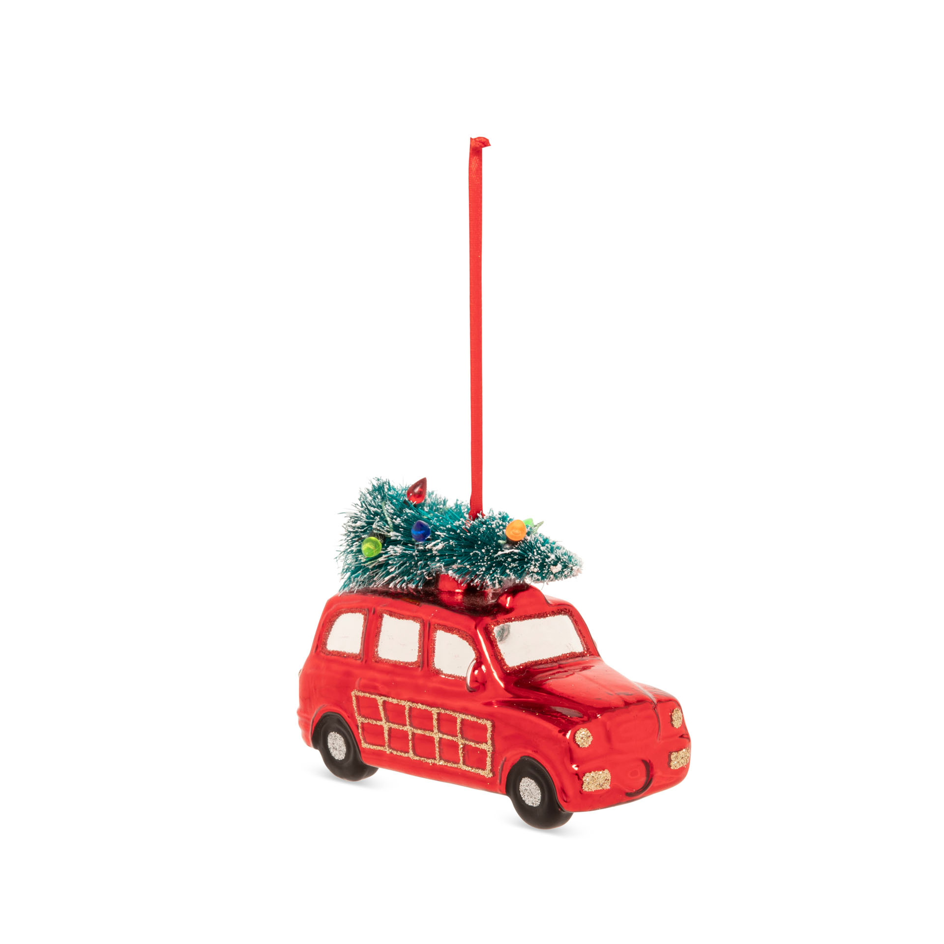 Decorazione natalizia auto in vetro, , large